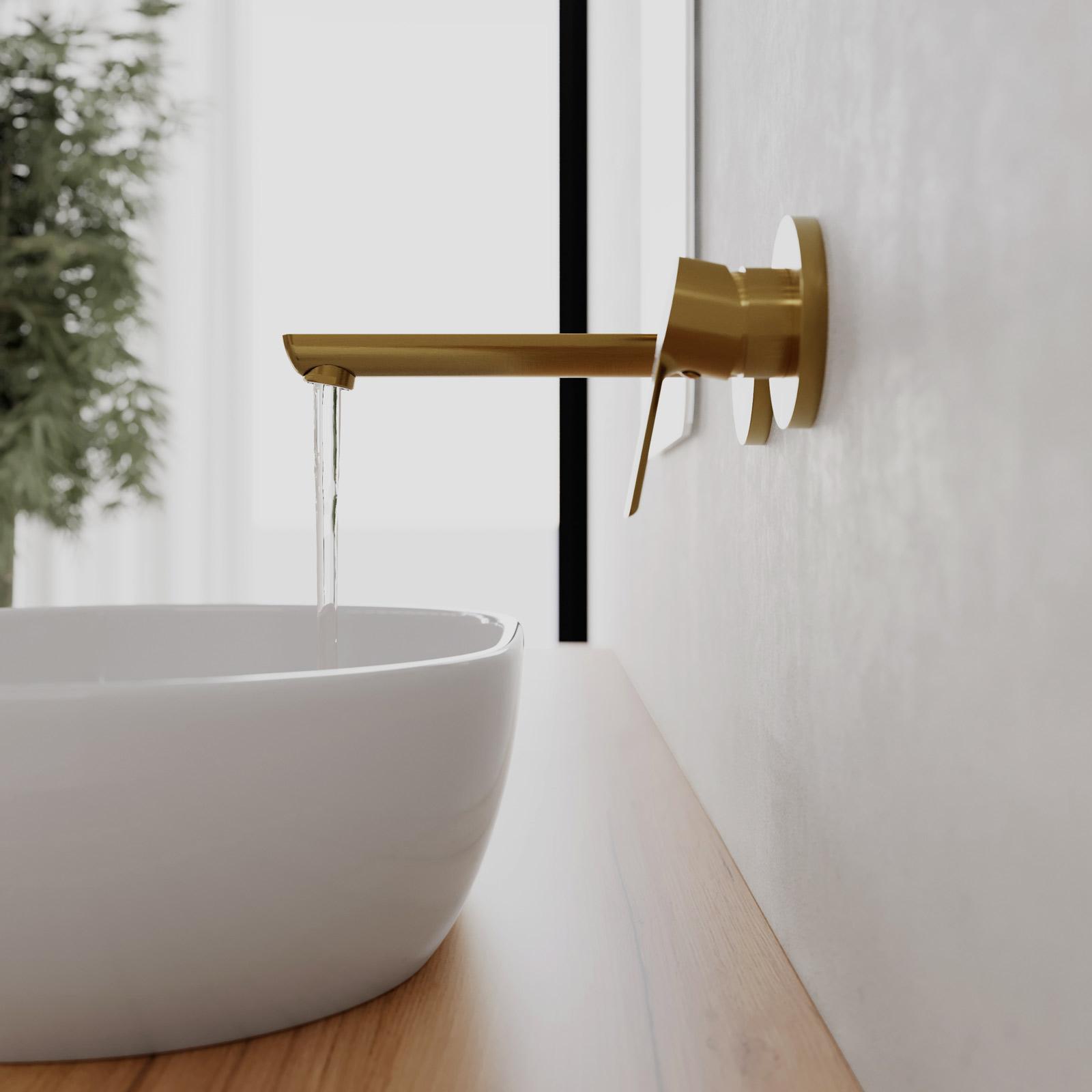 Rubinetto per lavabo Baleno oro spazzolato JACUZZI RUBINETTERIA | Leroy Merlin