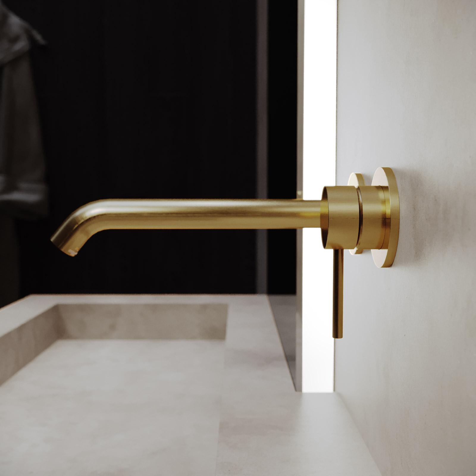 Rubinetto Per Lavabo Da Bagno E Scarico Pop-up Con Troppopieno Miscelatore Monocomando Per Bagno Quadrato In Acciaio Inossidabile Spazzolato Oro 80713182
