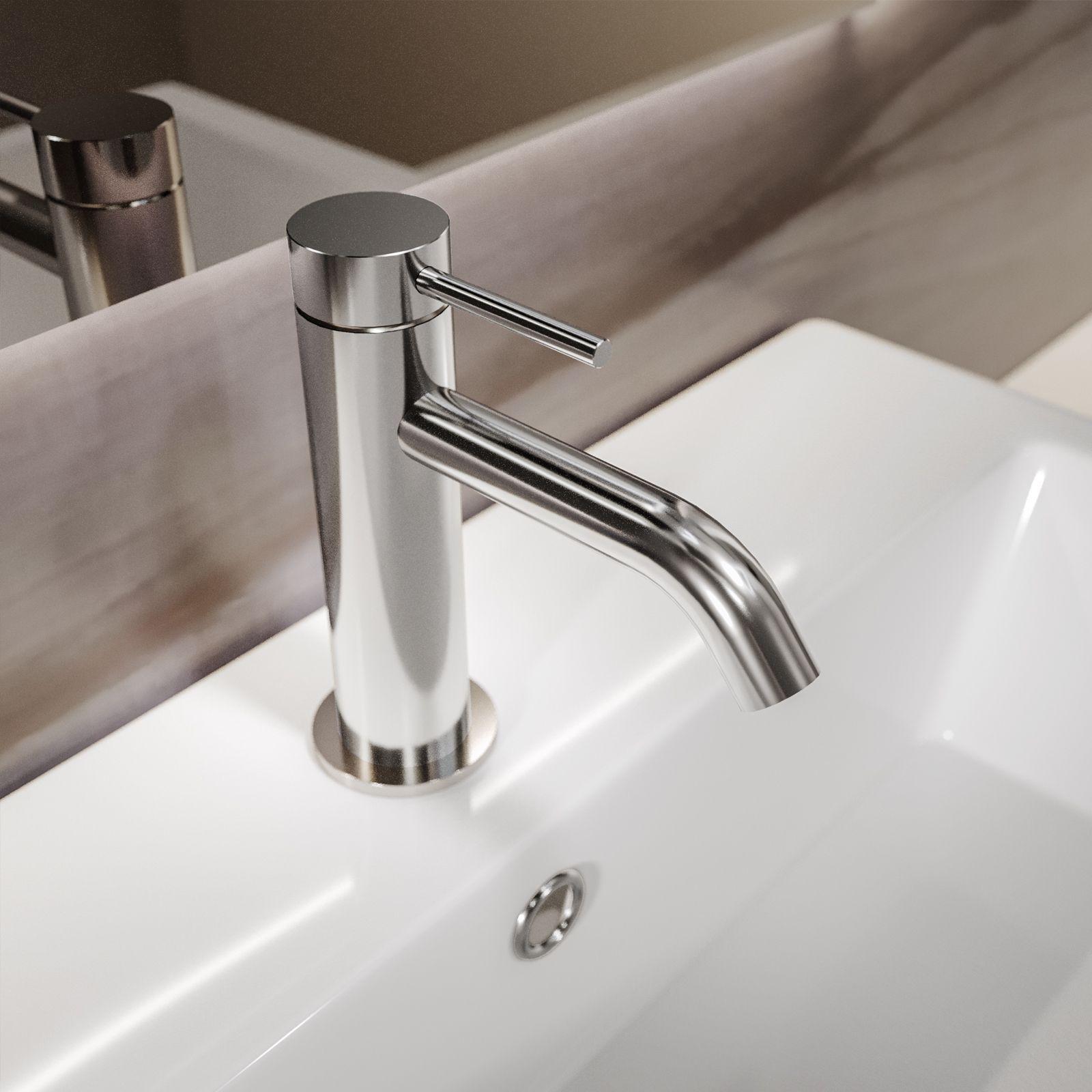 Miscelatore lavabo in ottone cromo – Acq+1