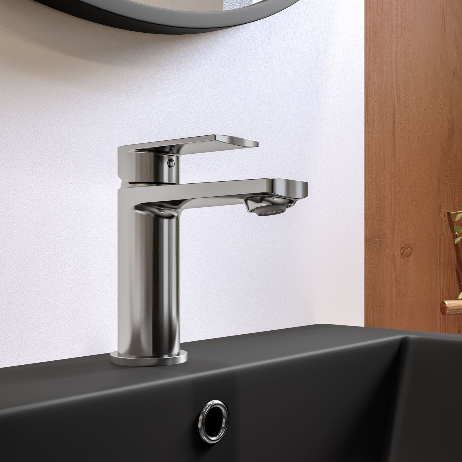 Miscelatore in stile contemporaneo per lavabo realizzato in ottone RB129