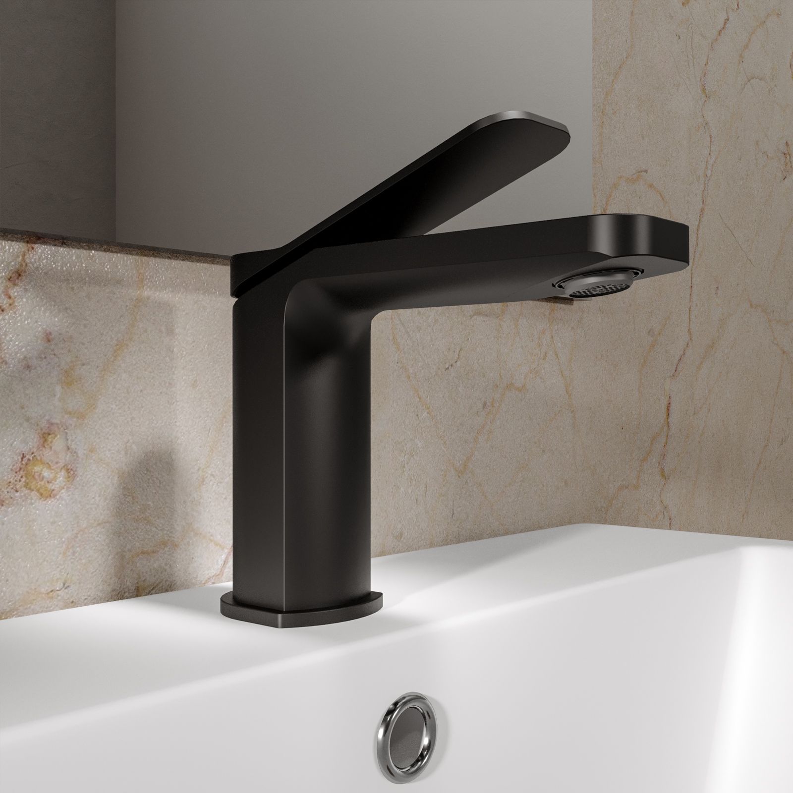 Miscelatore lavabo in ottone nero opaco – Acq+5