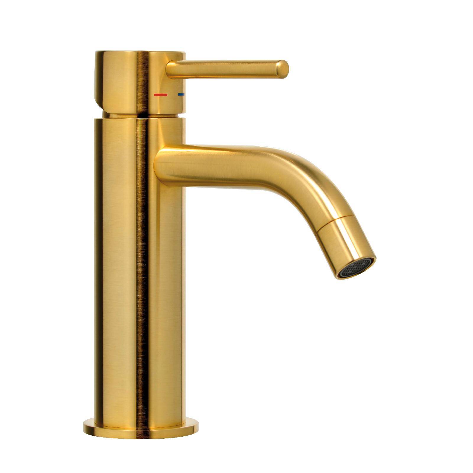 Miscelatore lavabo senza scarico honey gold spazzolato - Light di