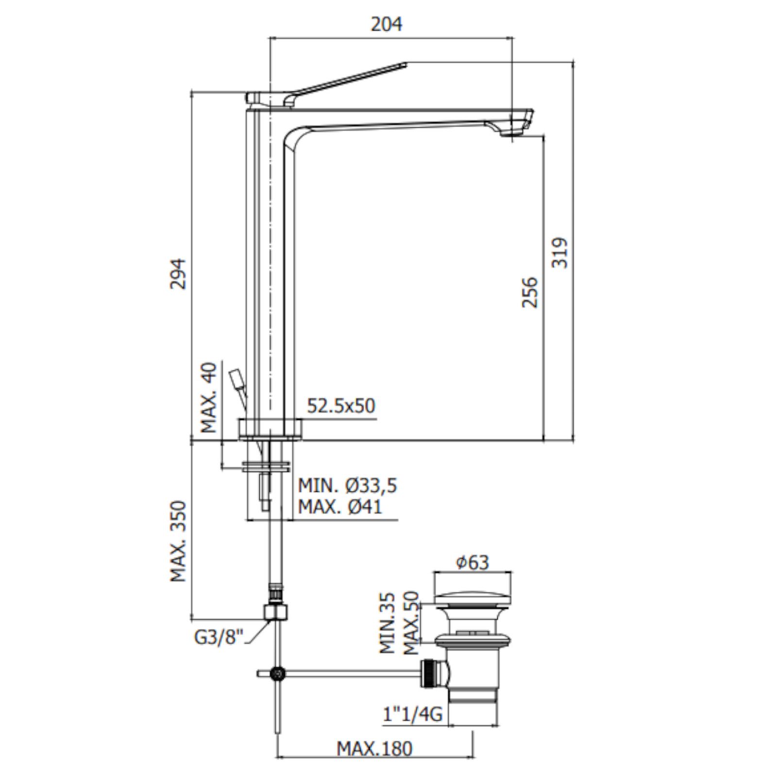 Paffoni Tilt miscelatore lavabo con scarico automatico cromato