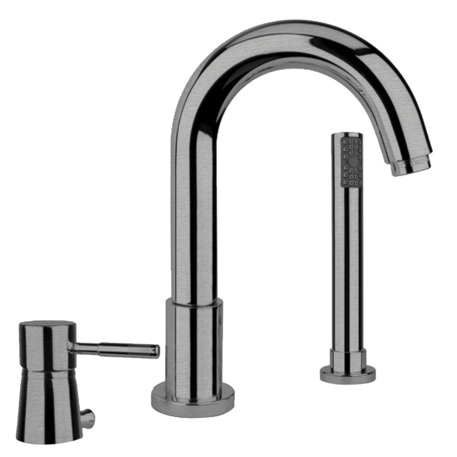 SET DI DOCCETTA PER LAVABO BAGNO PROLUNGA RUBINETTO MISCELATORE DOCCINO  ACCIAIO