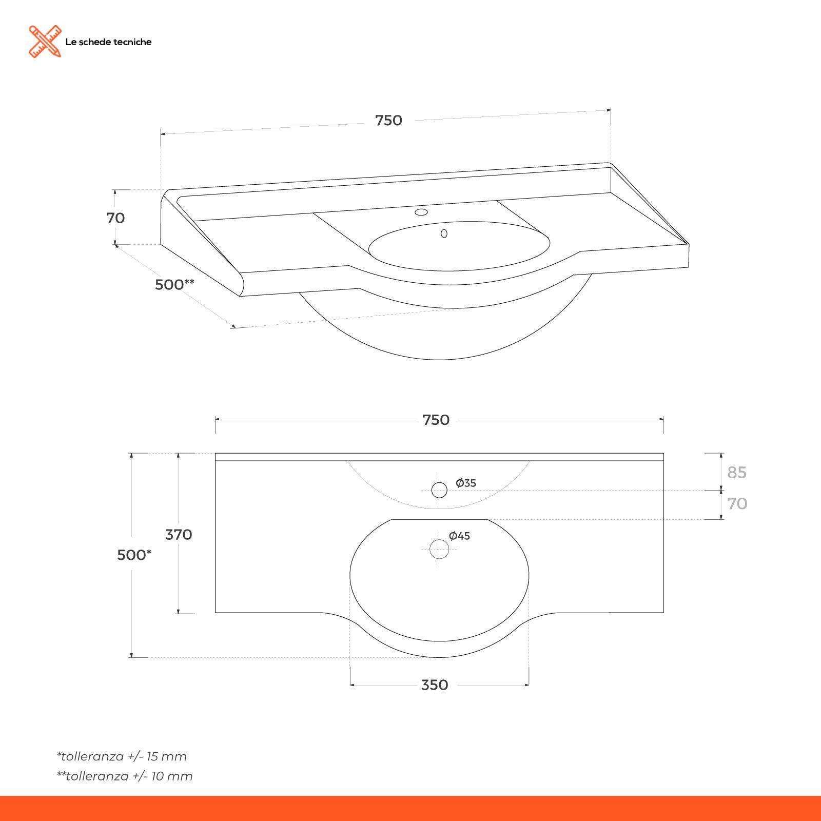 ARMADIETTO SPECCHIO VERA 1 ANTA 71x25x72 cm MDF BIANCO LUCE LED