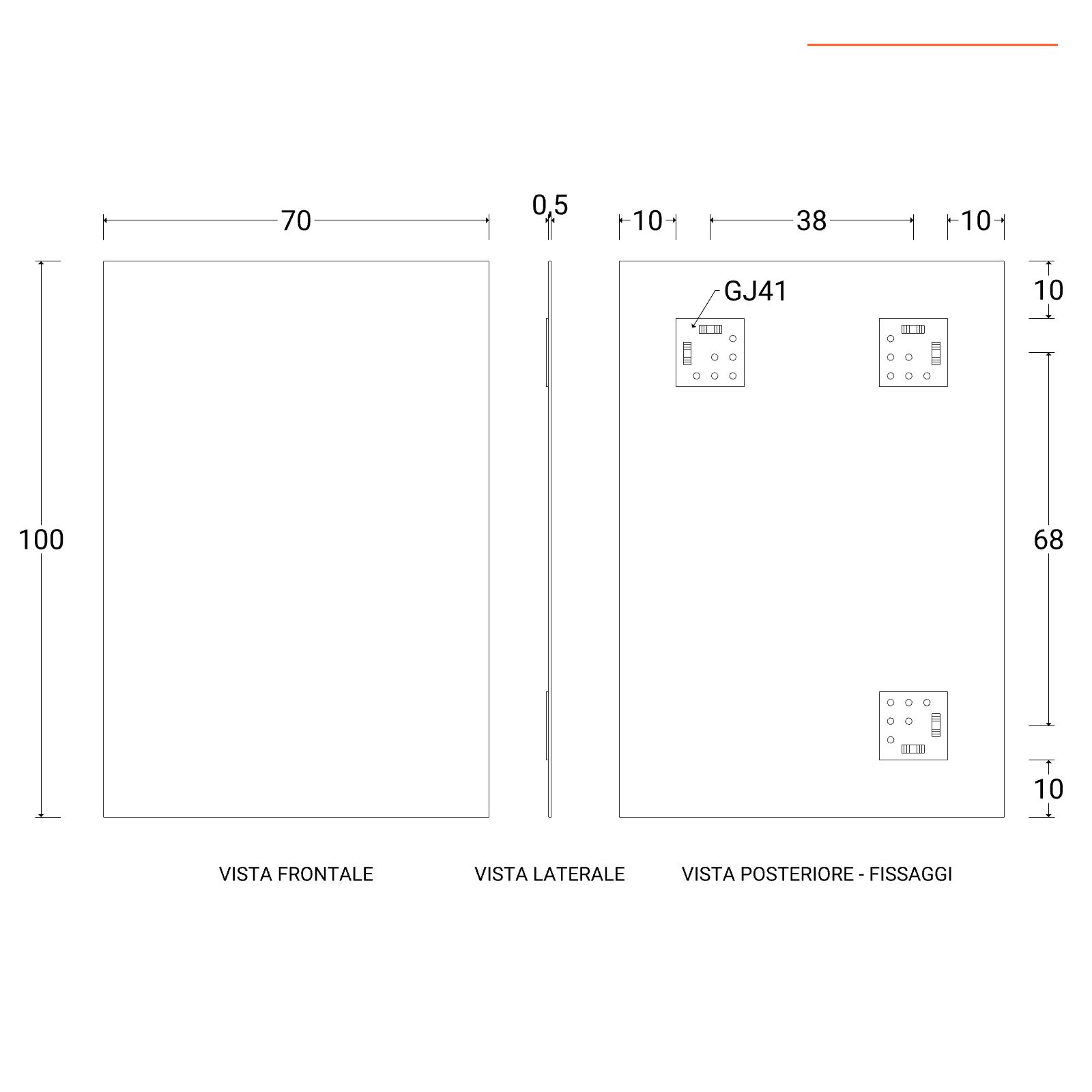 SALGAR Mobile Bagno Sospeso Lavabo 100 Cm Hpl Rovere Boemo Con Base Rovere  Albino E Specchio