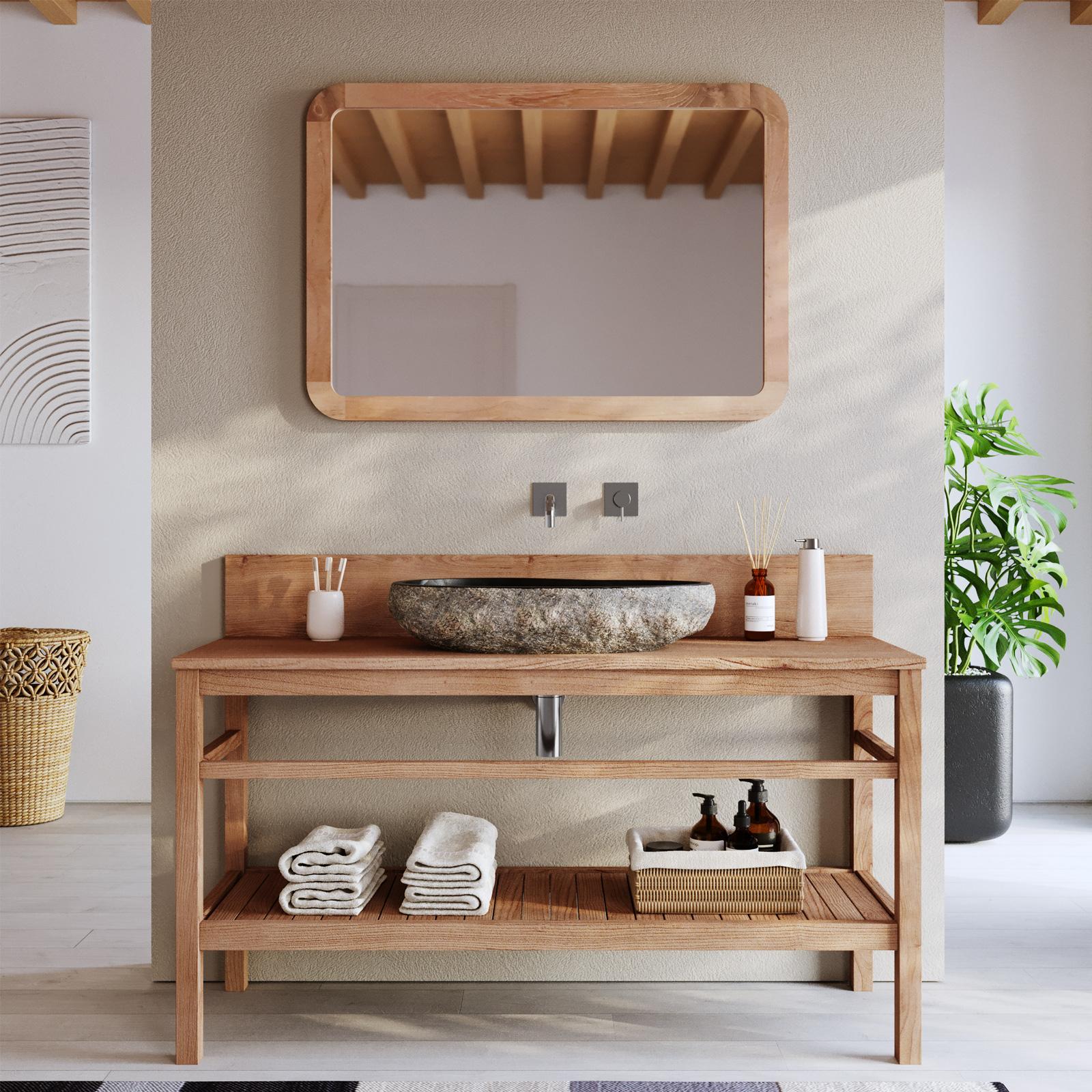 Schildmeyer Luca 135873 - Mobile base lavabo, stile rustico, 65,1