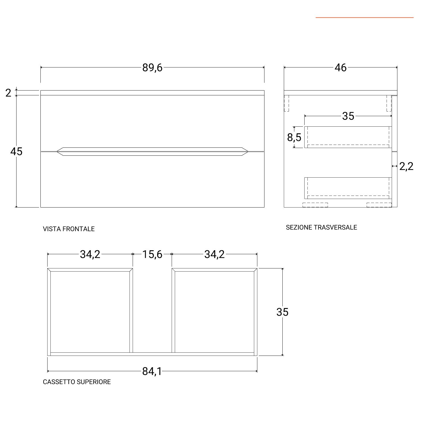 MOBILE BAGNO SOTTOLAVABO H86X80X45 CM CON SPECCHIO ATHENA FINITURA ROVERE  37725