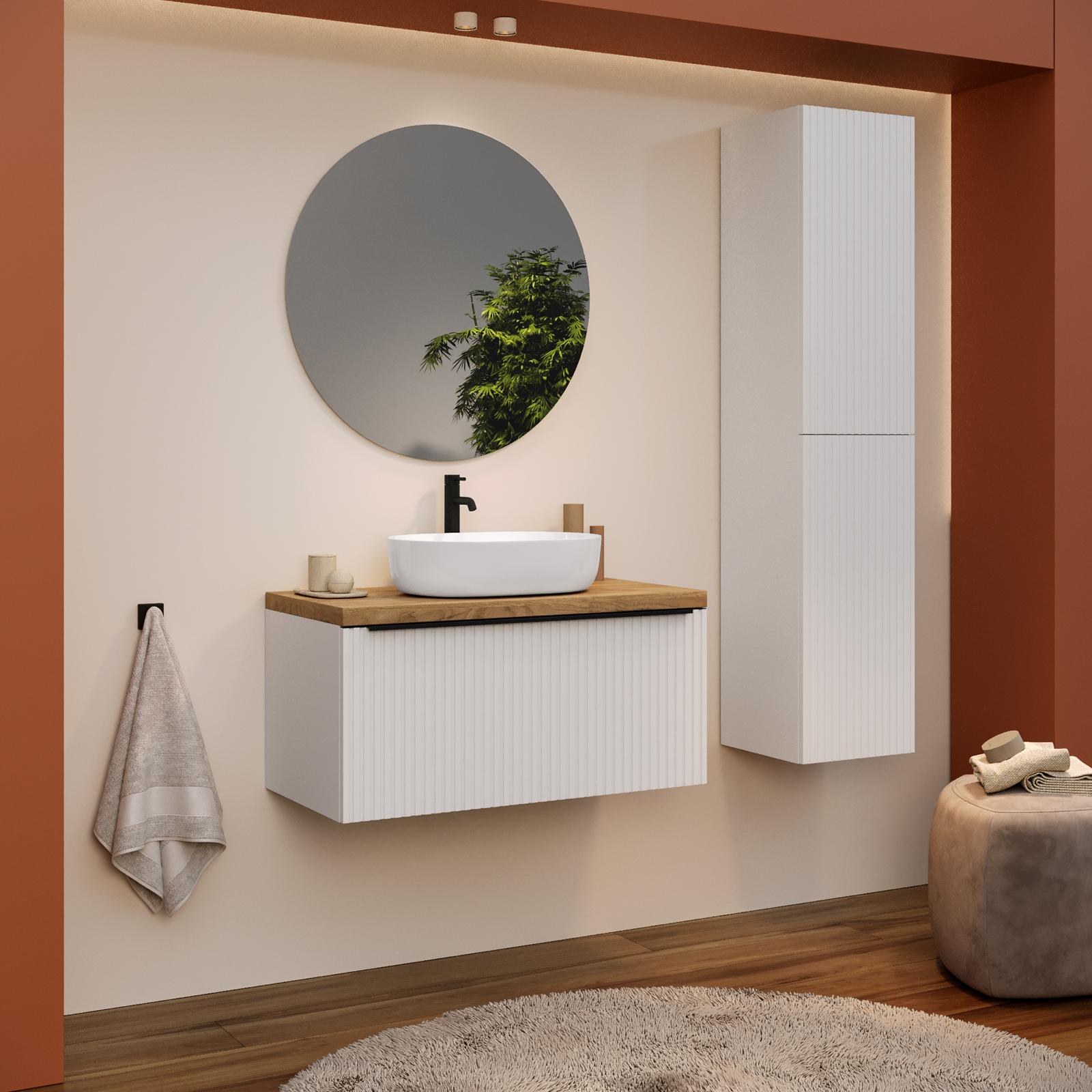 Pensile Per Mobile Bagno Armonia 1 Anta L 35 X P 39 X H 56 Cm Rovere Oro Lucido 83647722
