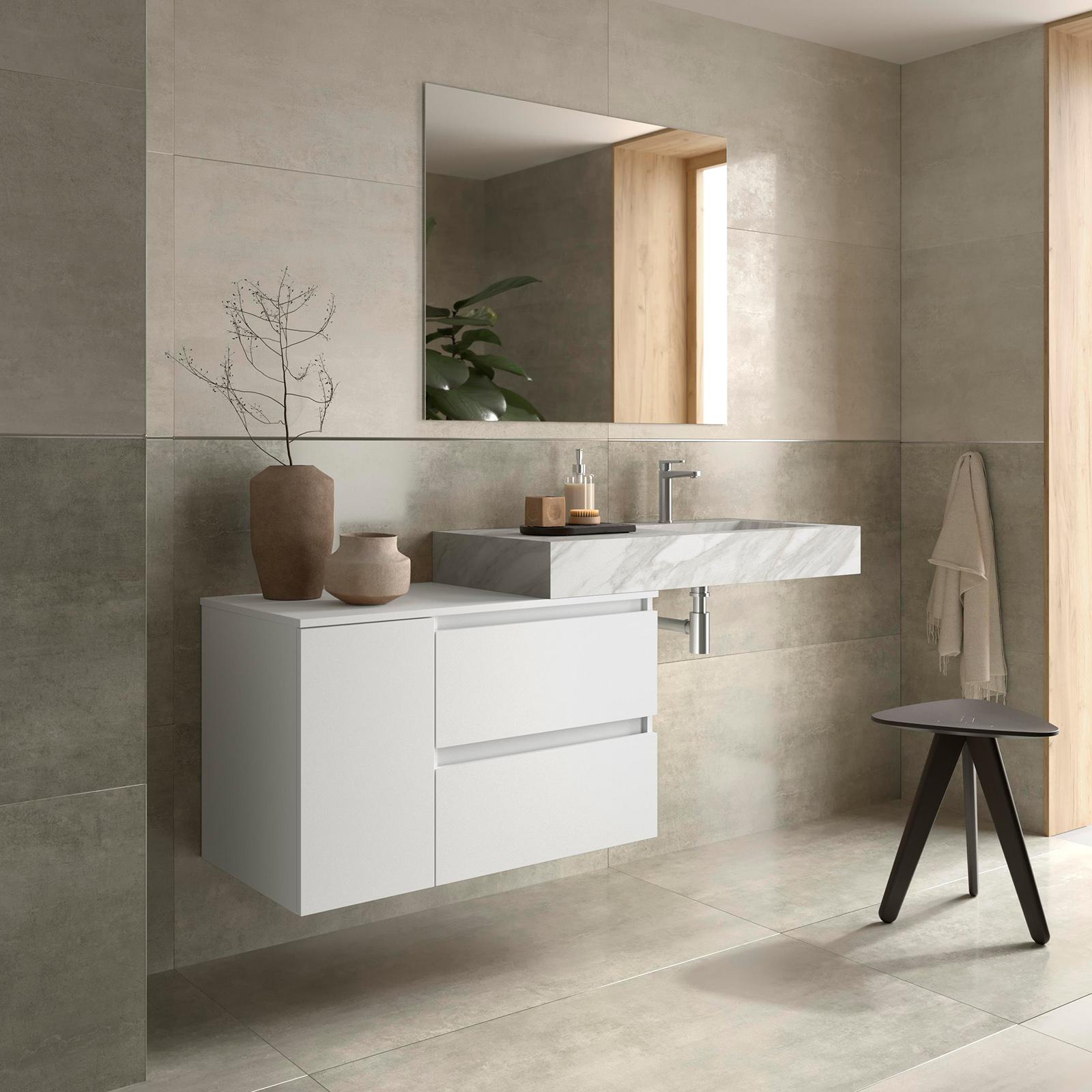 wonline Vanità del bagno da 24 pollici con lavandino in resina