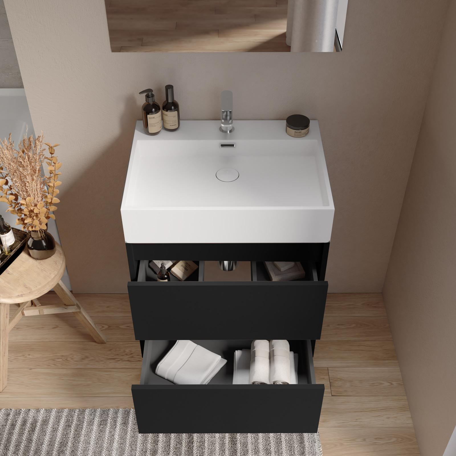 Lomadox Mobile Da Bagno, 60 Cm, In Legno Di