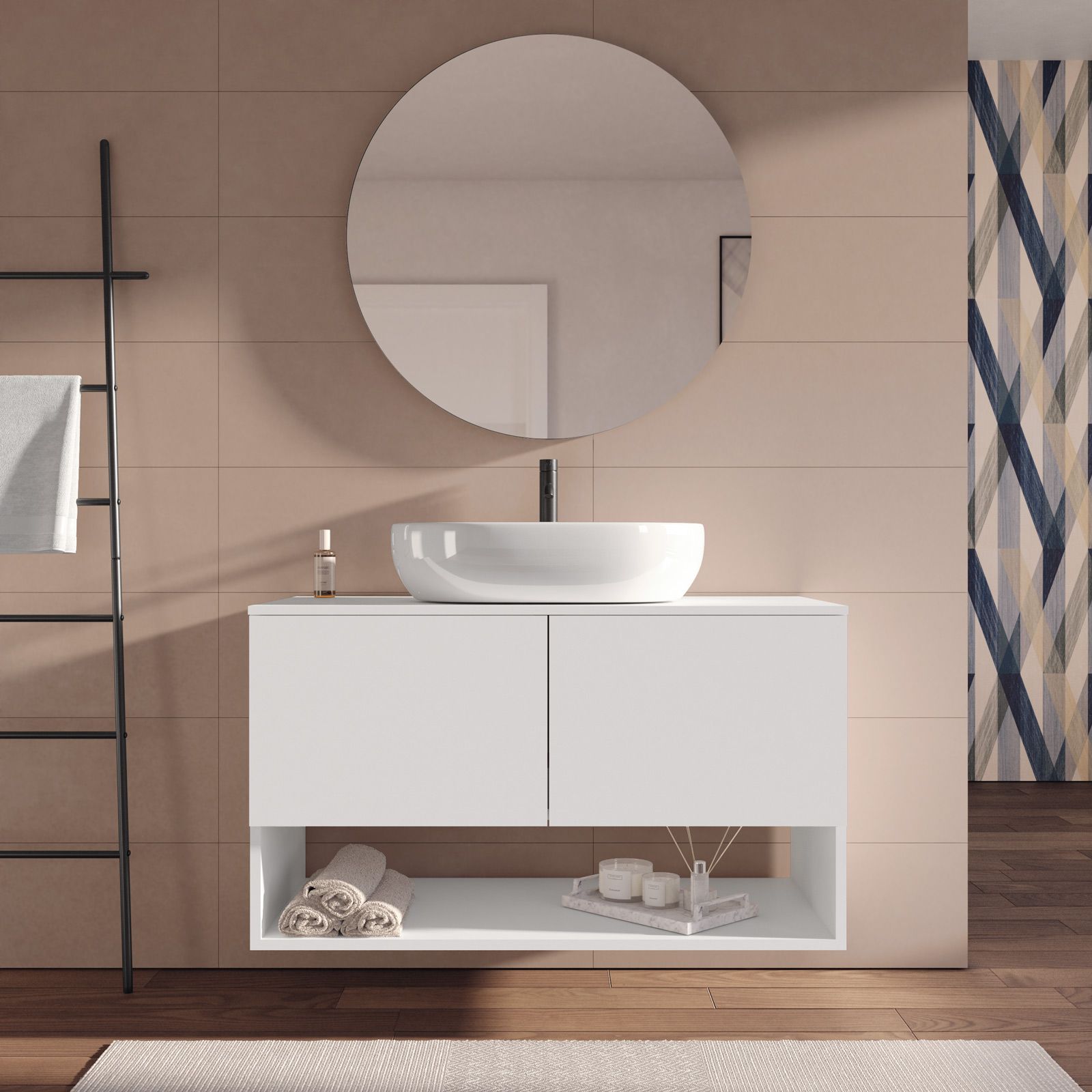 GAESHOW Mobile Bagno Sospeso Con 2 Ante Ripiano, Mobile Sottolavabo Per  Bagno, Mobiletto Bagno Salvaspazio, Armadietto/Mobiletto Bagno Sospeso  Bianco Cucina Asta Porta Asciugamani 73 X 48,5 X 14 Cm : : Casa e  cucina