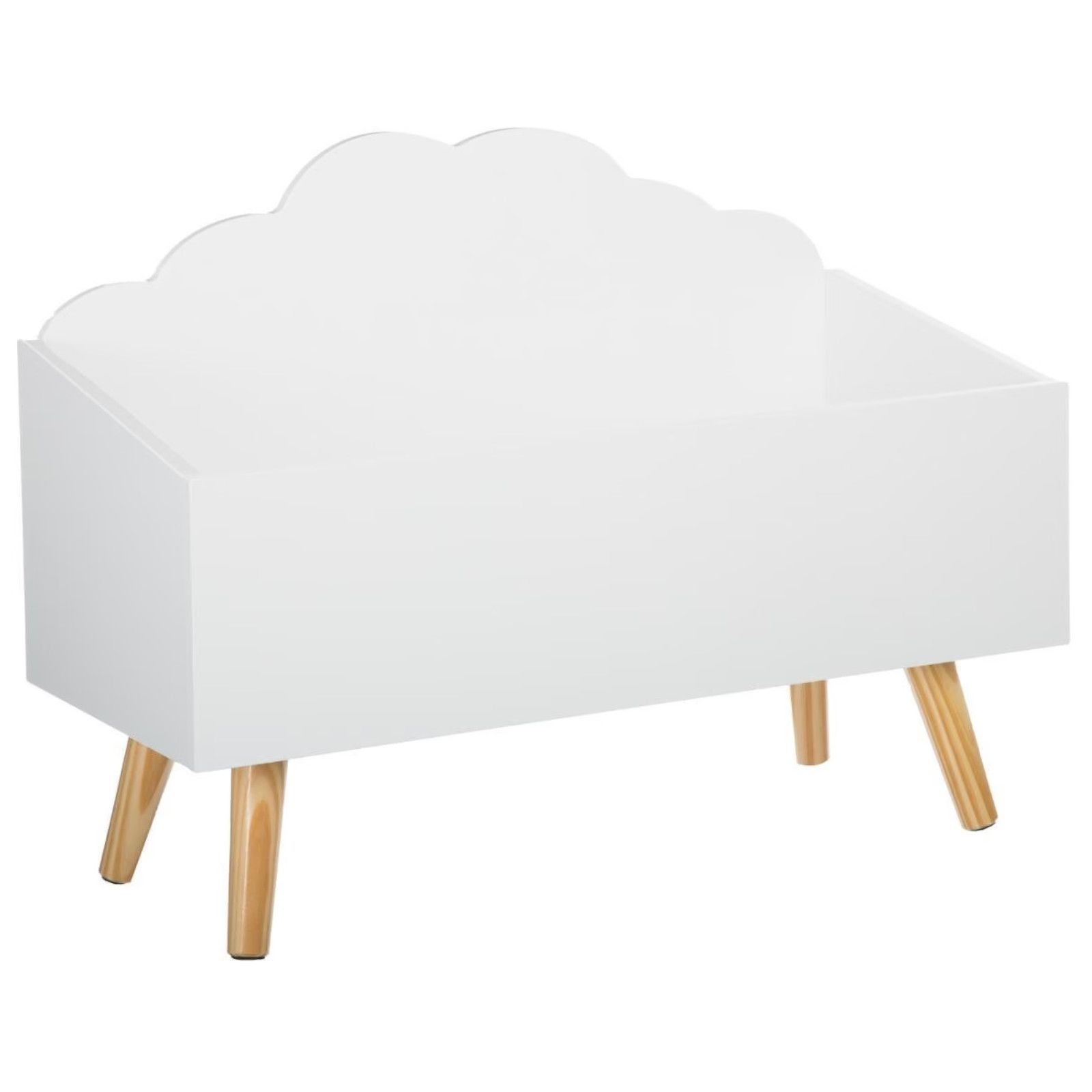 Mobile contenitore nuvola per bambini 58x45,5h cm in legno bianco - Nuvy