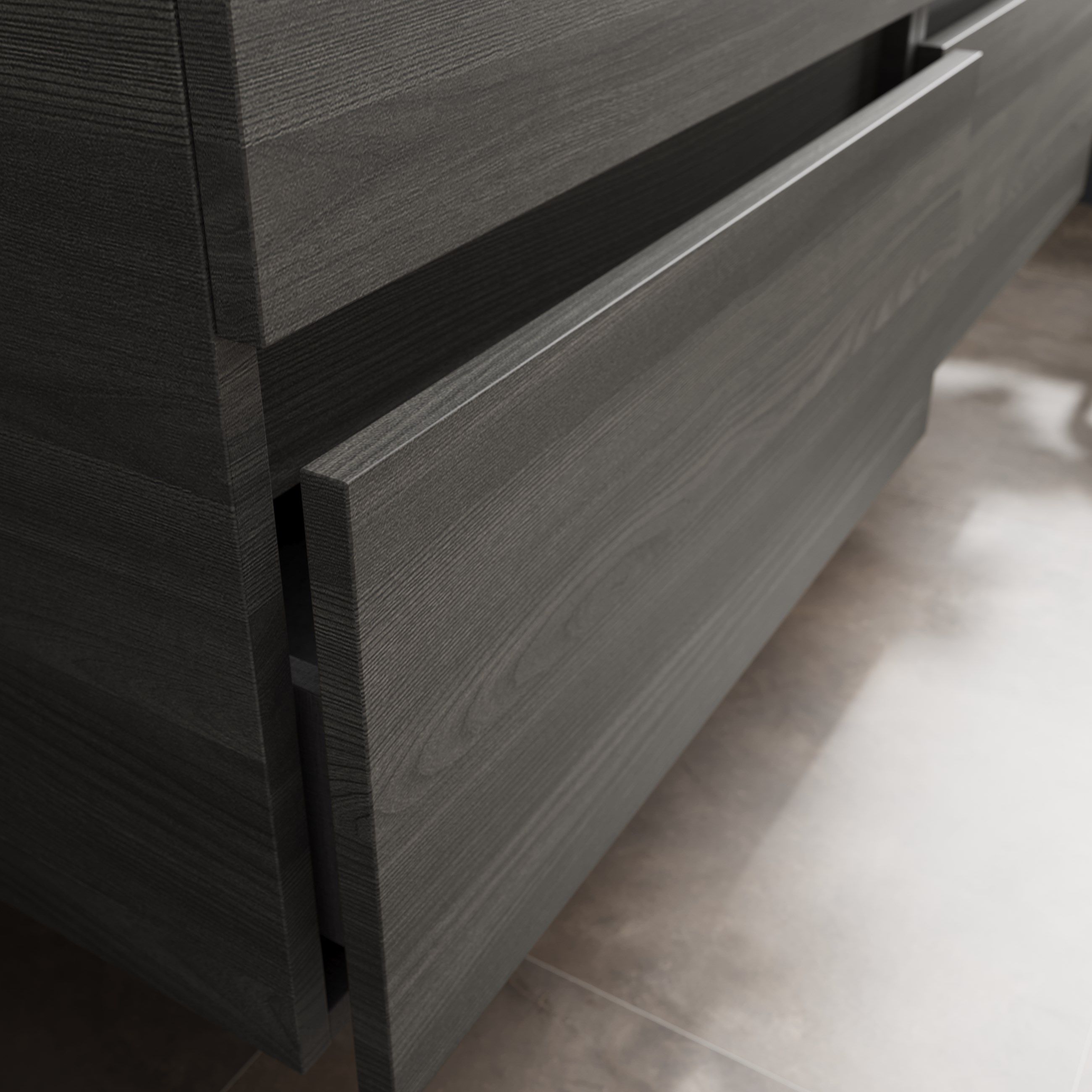 DEGHI MOBILI Mobile Bagno Sospeso 60 Cm Rovere Frassino Per Lavabo Da  Appoggio - Sprint