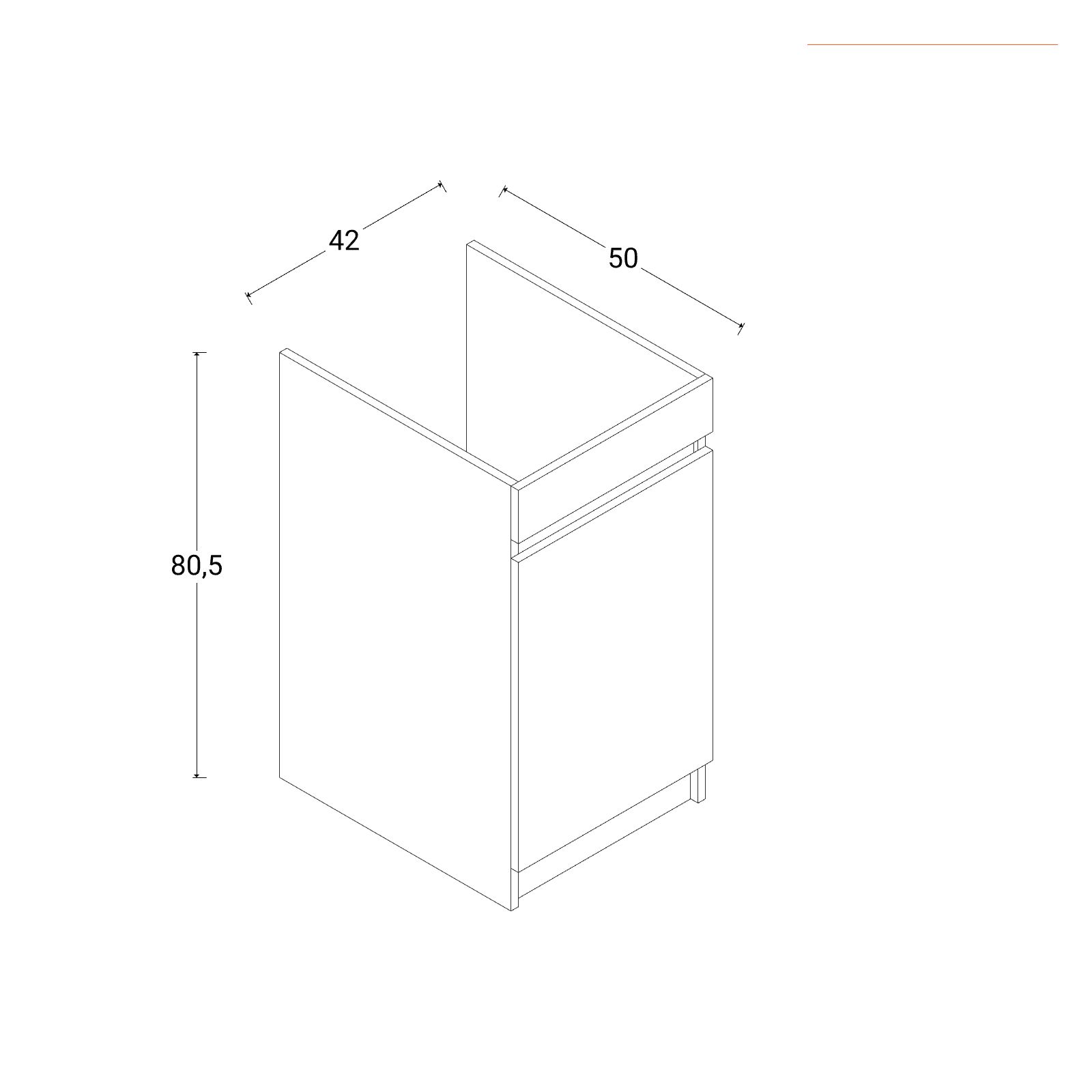 Lavatoio 45x50 con mobile idrofugo e cesto estraibile - LBR Shop