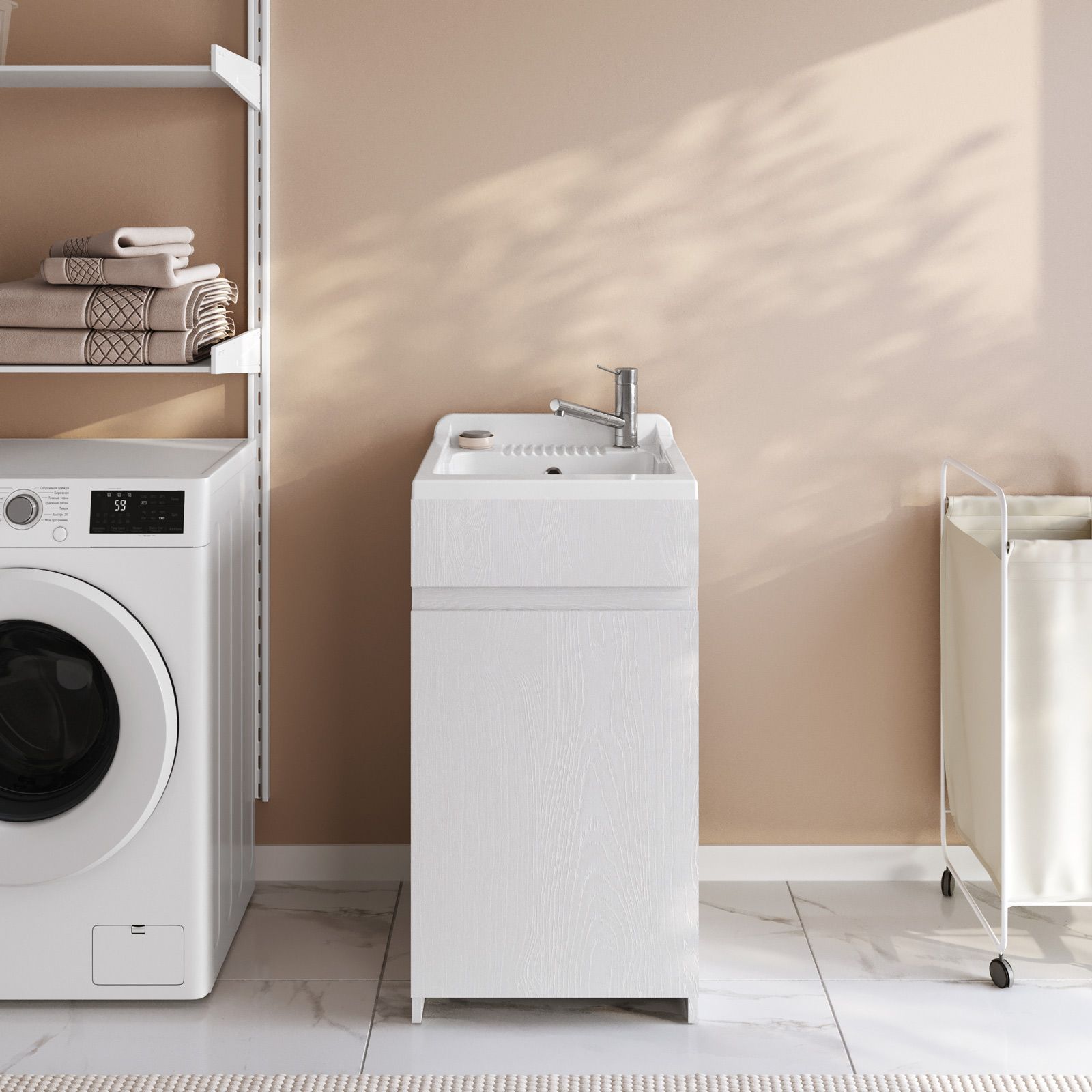 Moble lavatoo per esterno 60x60 con Vasca ceramca LORA Offerta