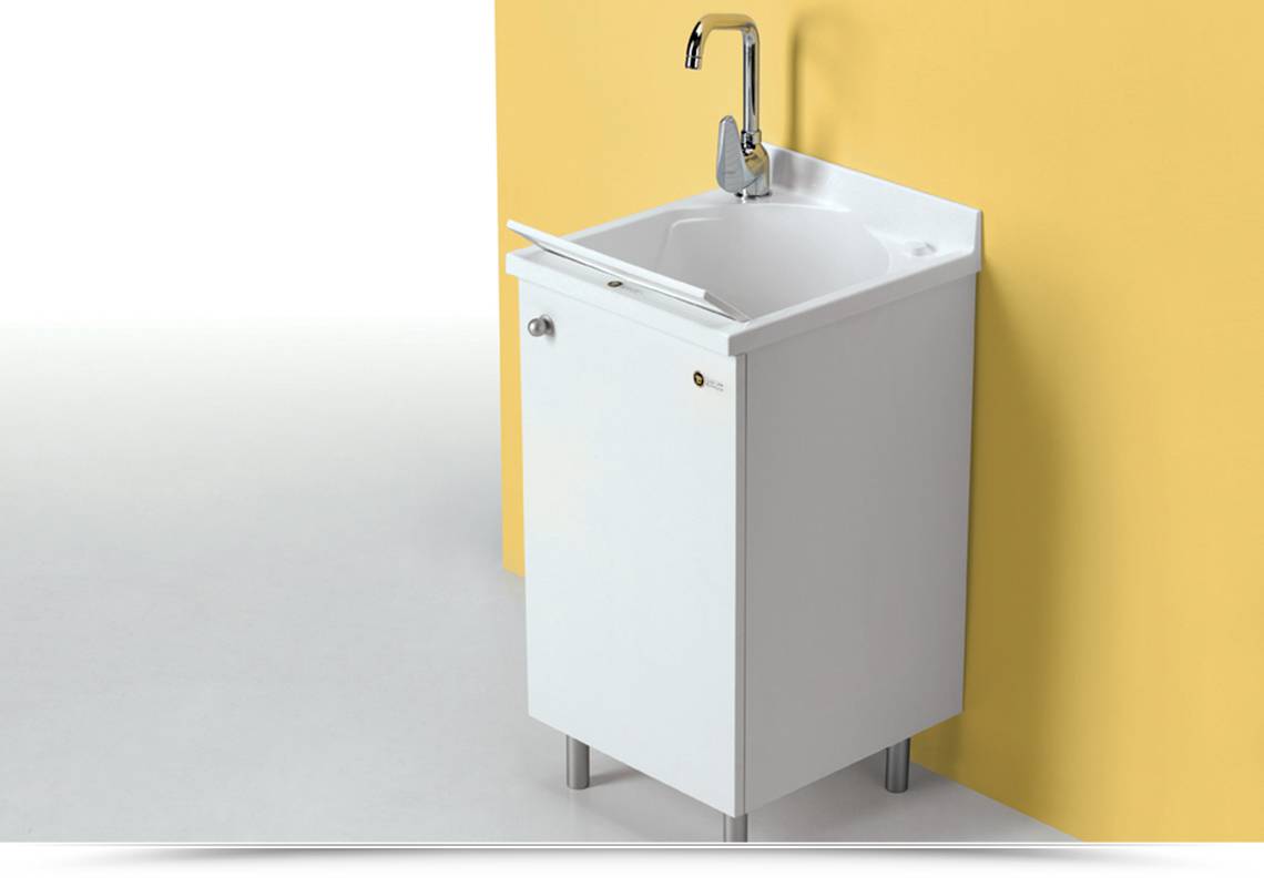 Mobile lavatoio 45x50 cm Montegrappa con anta a destra e asse lavabo