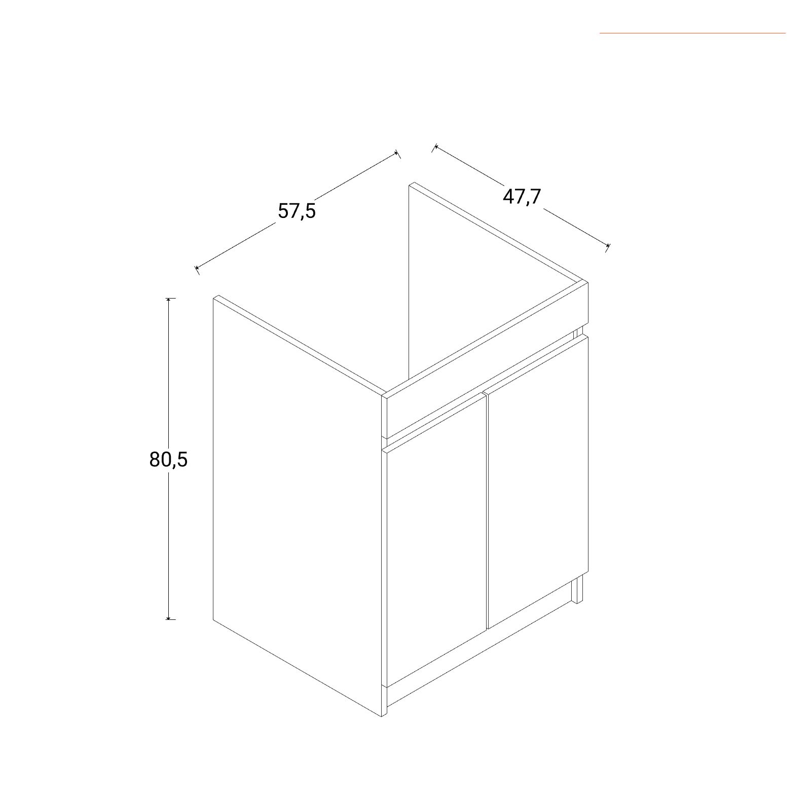 Mobile Lavatoio in ceramica 60x50 NILO Design Offerta PROMO