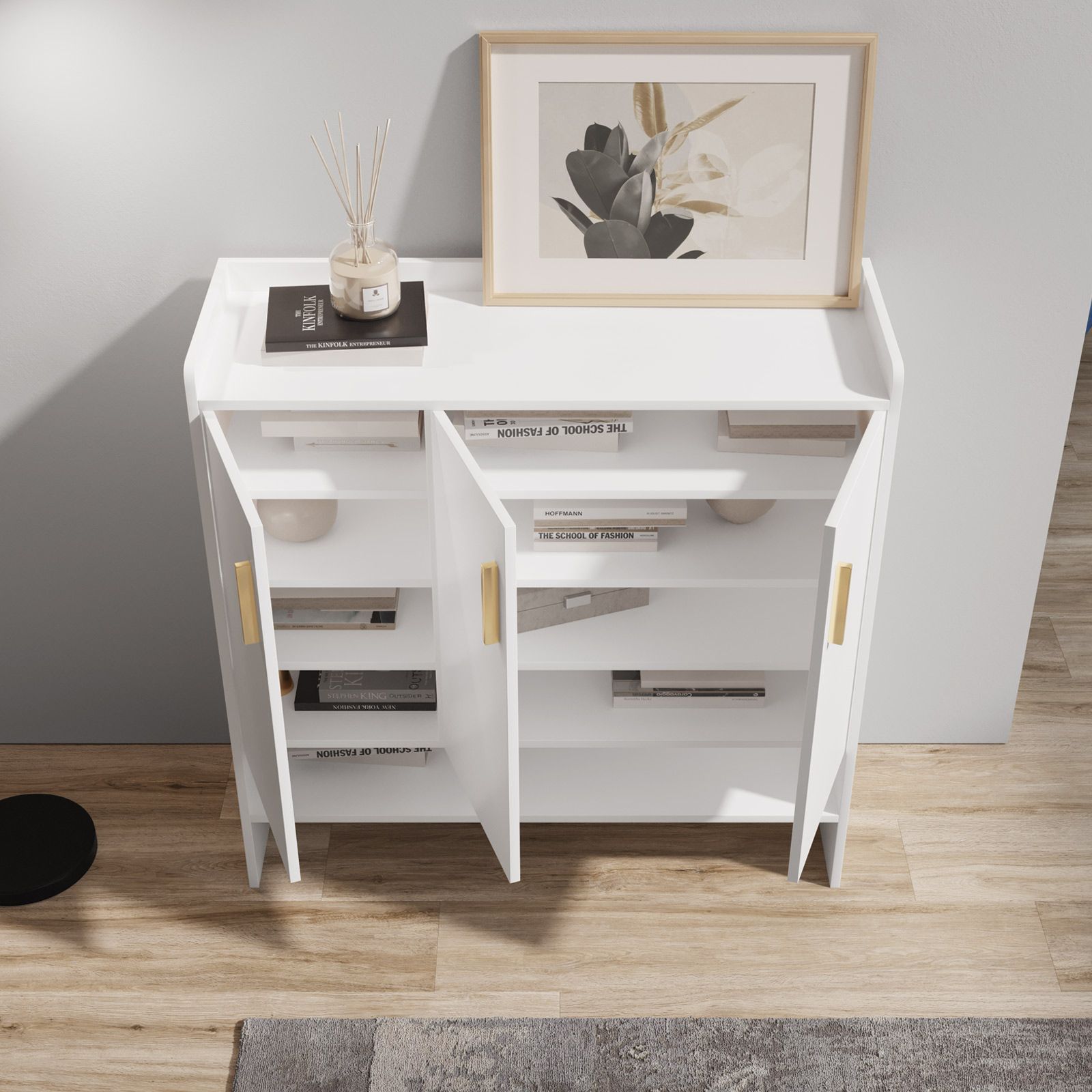 Mobile multiuso 80x100h cm in legno bianco opaco - Dades