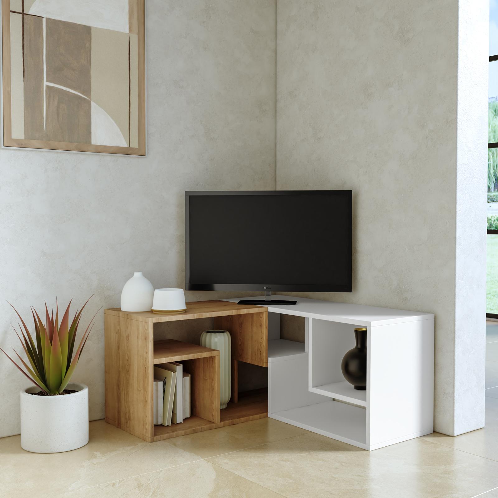 Arredamento Tavolino Ad Angolo Moderno Mobiletto Tavolino Porta Tv