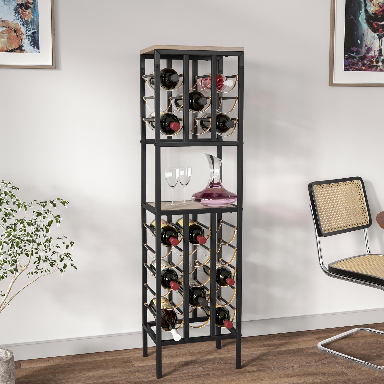 Portabottiglie Da Parete In Metallo Per 10 Bottiglie - Scaffale Vino 126cm Yaheetech Per Cantina O Casa - Foto 9