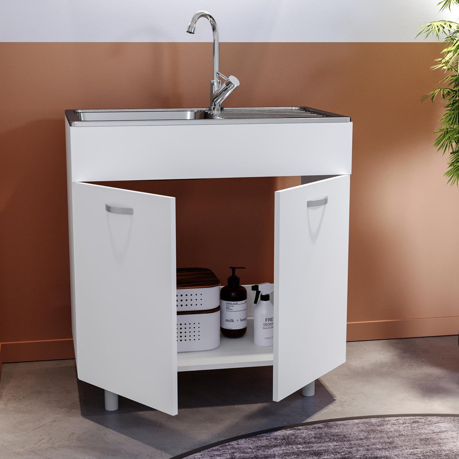 Fhioevt Set di 2 Organizer Sottolavello Cucina Ripiani Portaoggetti