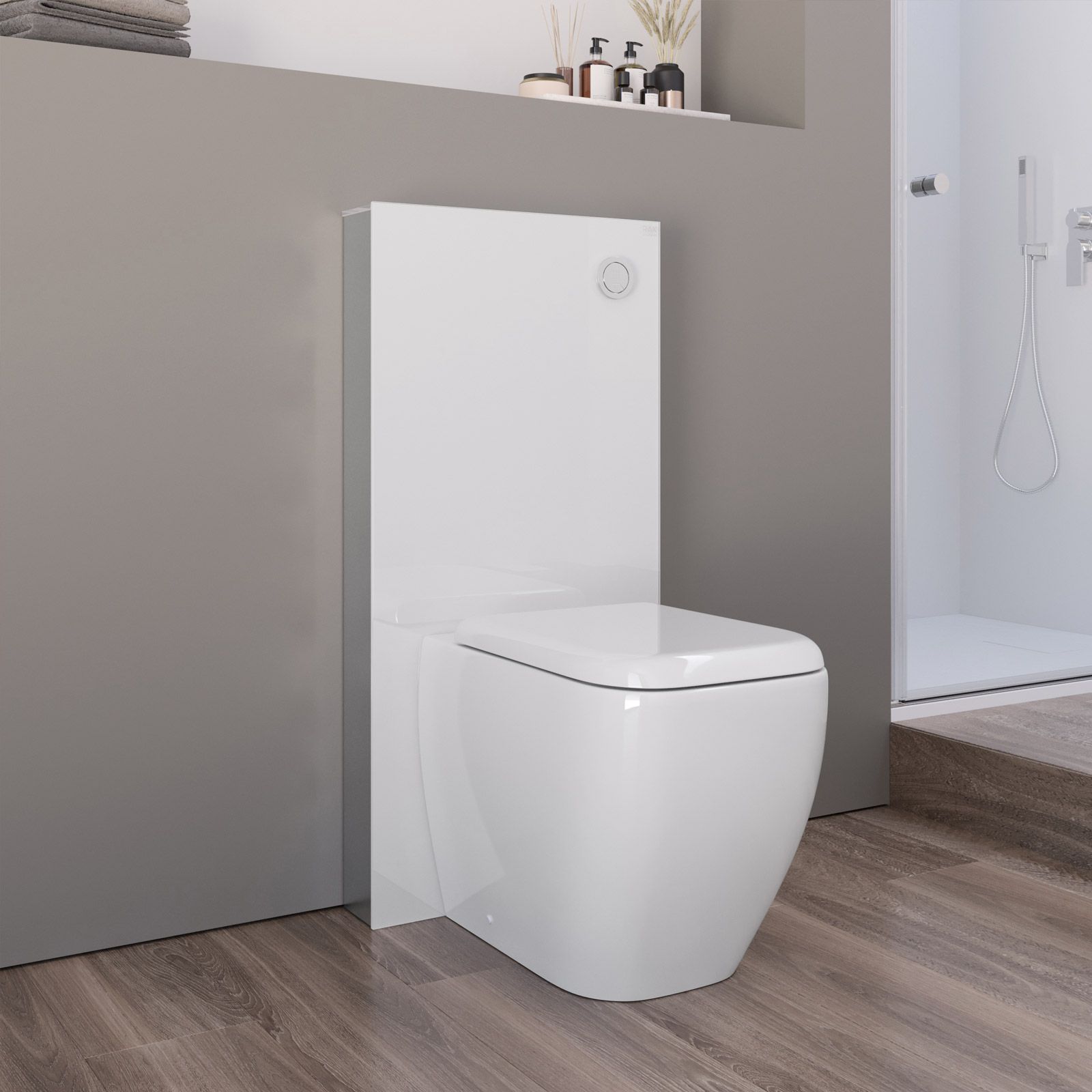 Modulo esterno color bianco per WC filomuro o sospesi con Dual Flush - Rak