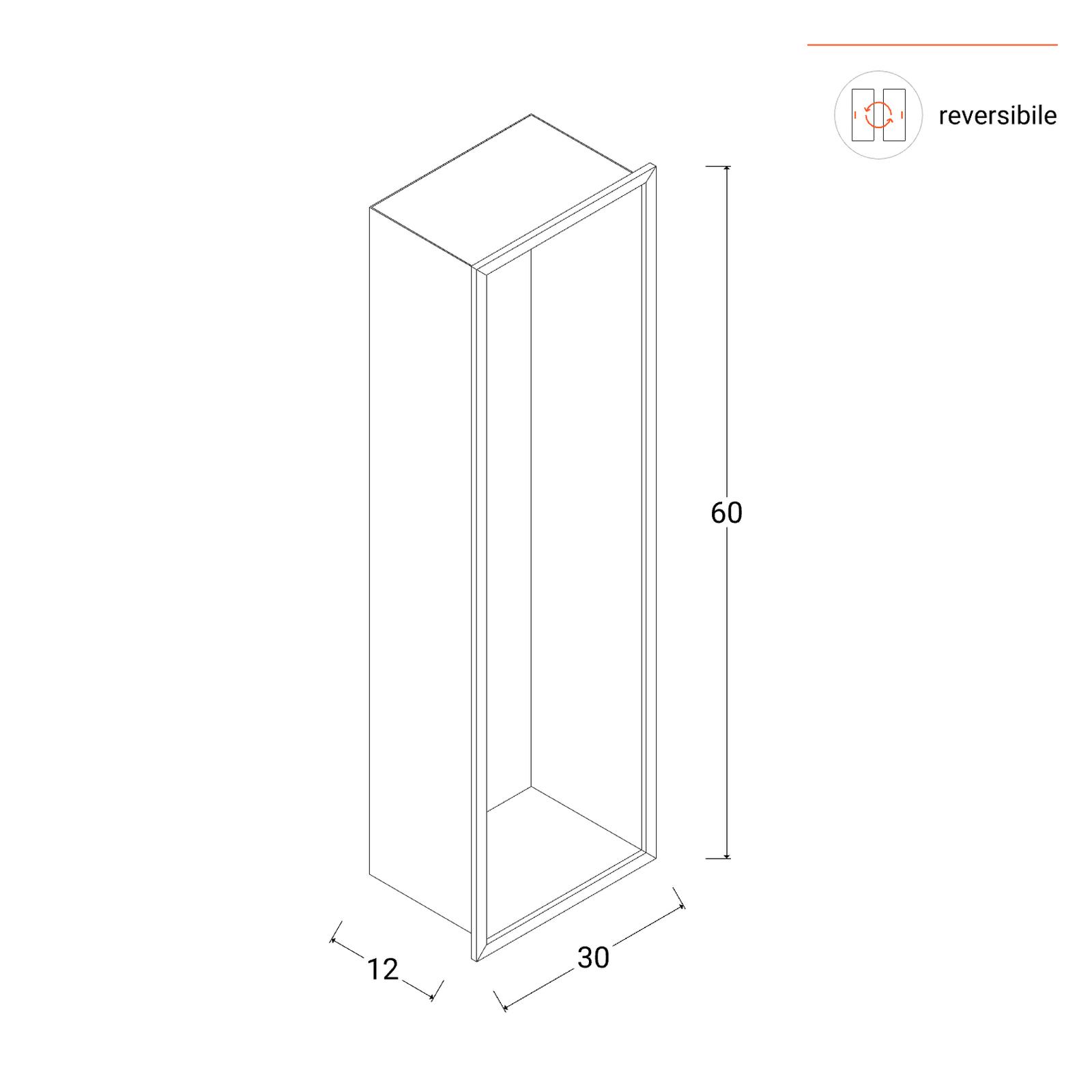 Doccia in Acciaio Inox, 60 × 30 × 10 Cm, Con Ripiani Doppi Non