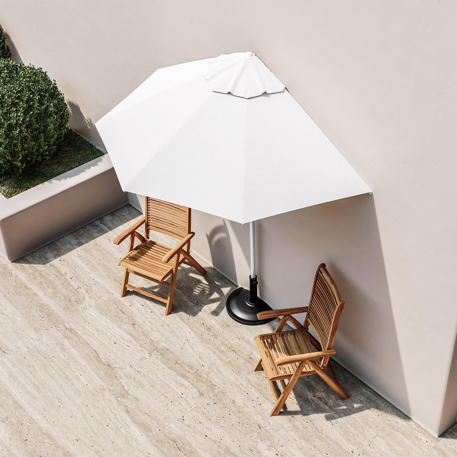 BELLRINO Tenda Di Ricambio Per Ombrellone Da 2,7 M, 6 Stecche, Colore Caffè E Bianco A Righe
