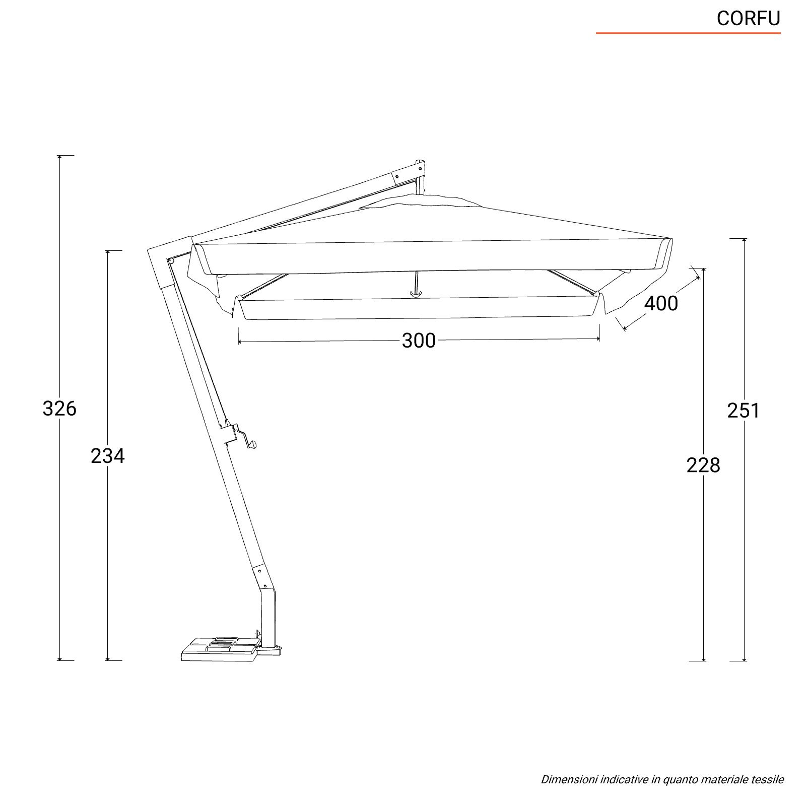 Acquista Cosma Ombrellone da giardino 3x4 con telo in poliestere Verde  Scuro palo in Legno antivento mod. Fantasy in Offerta a 136€ su BricoNow