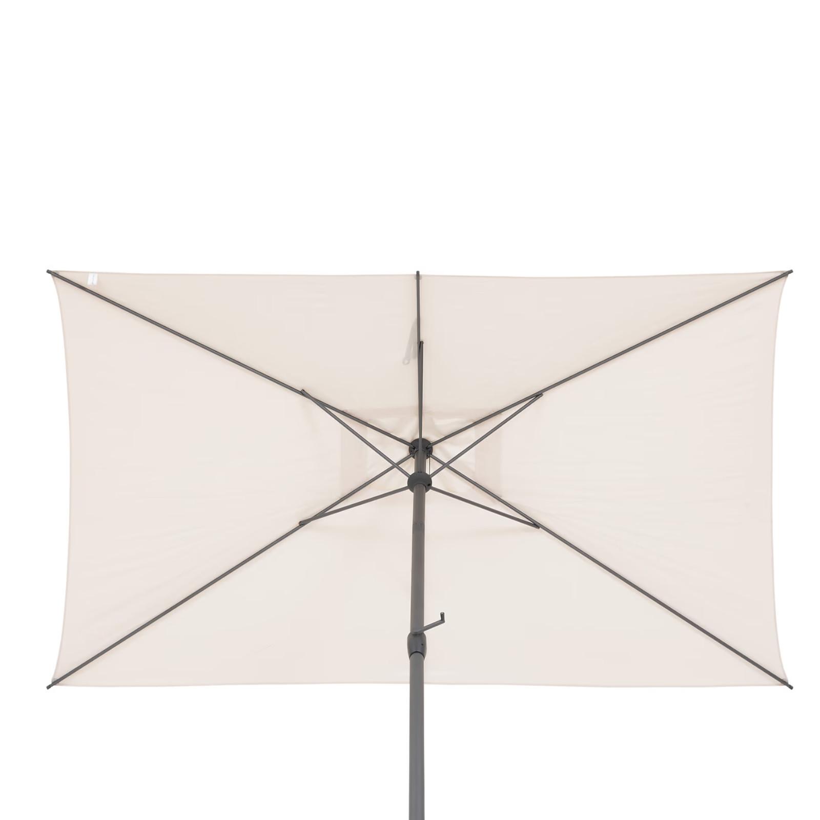 Ombrellone palo centrale 2x3 m in alluminio grafite con snodo e