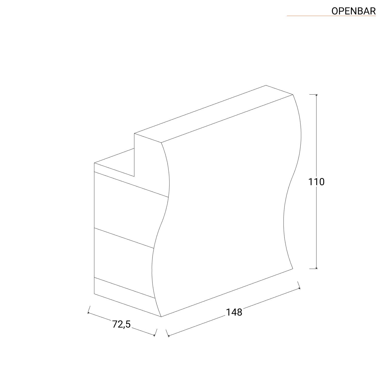 Desk - Bancone reception modulabile e sgabello in plexiglass