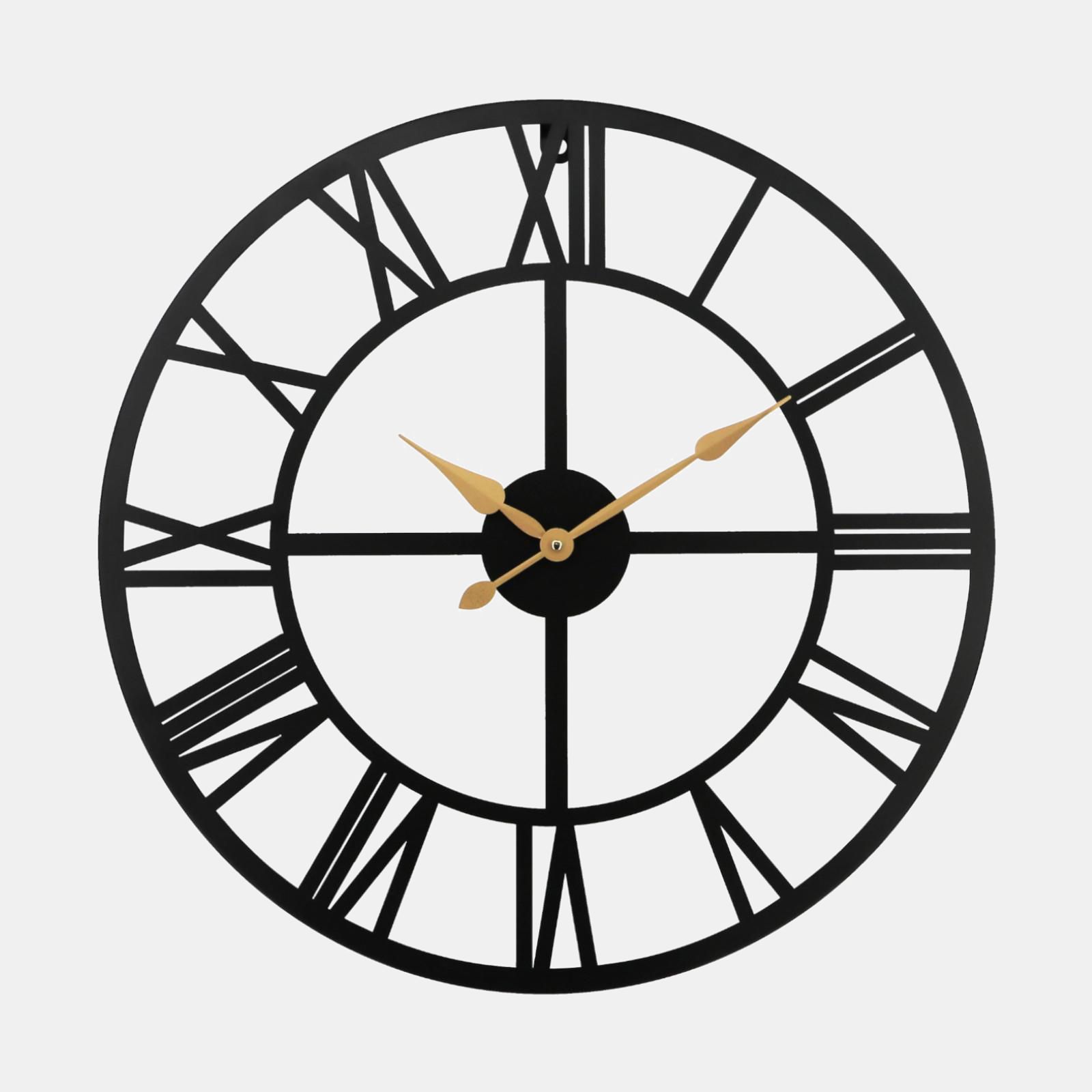 Orologio da parete timeline nero d60 | rohome