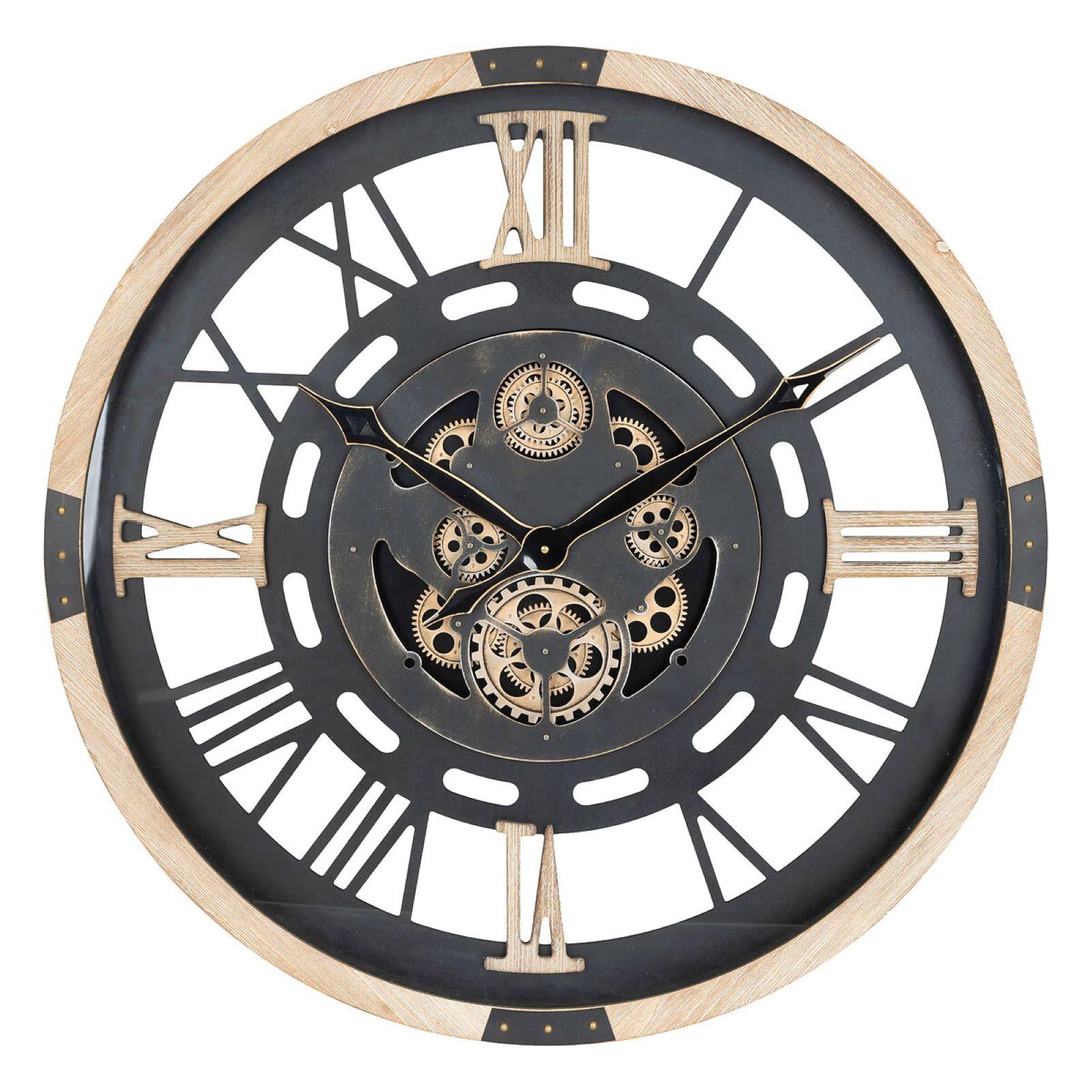 Orologio Da Parete Rotondo Mnsruu 24cm, Stile Legno Vecchio Con Pittura A Olio, Silenzioso, Per Soggiorno, Camera, Ufficio
