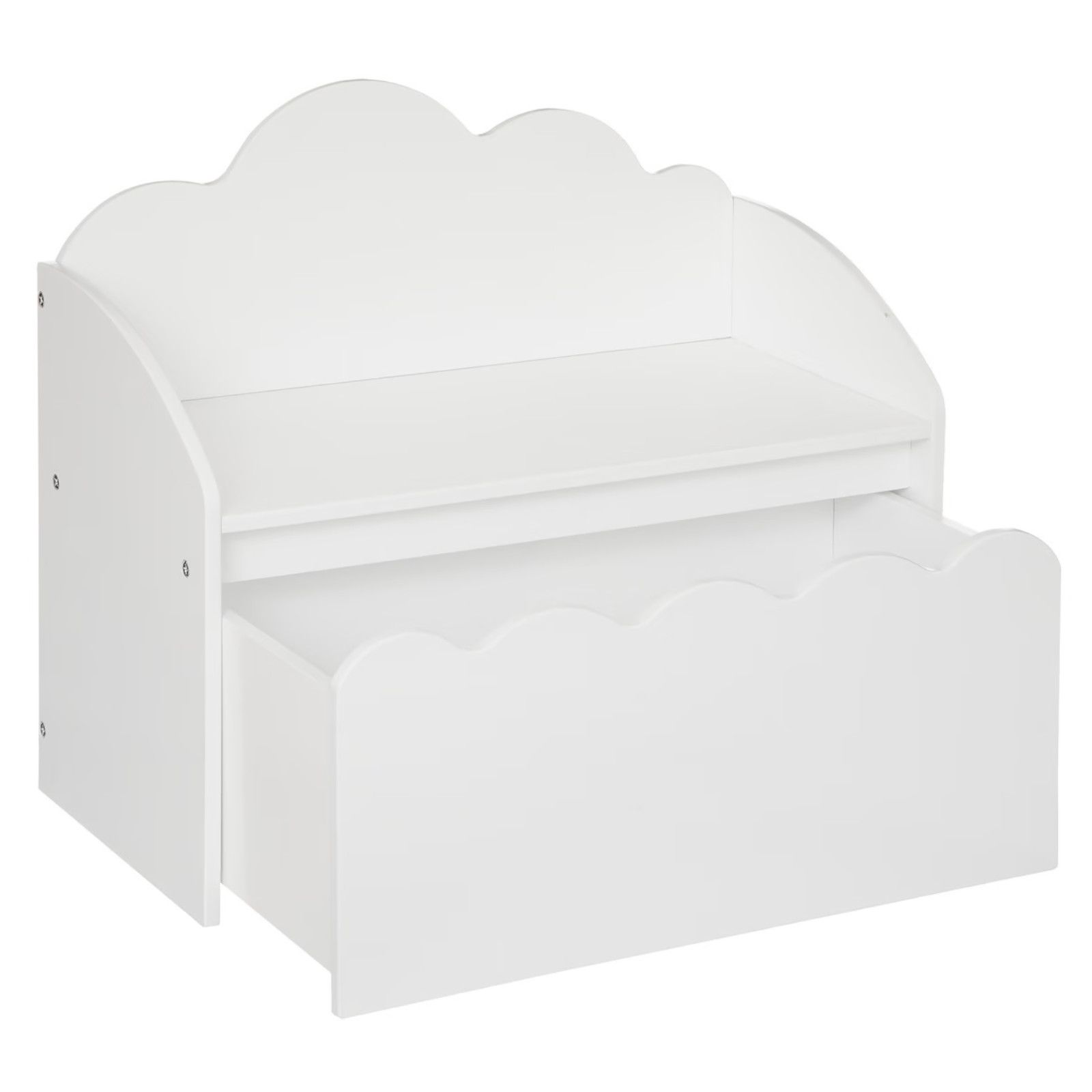 Mobile contenitore nuvola per bambini 58x45,5h cm in legno bianco - Nuvy