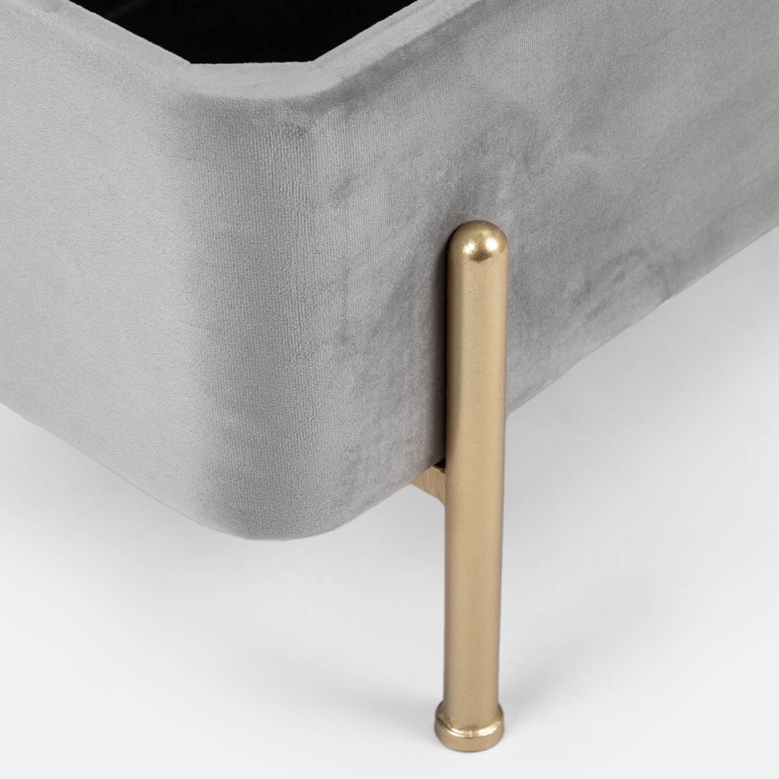 Panca Con Schienale Gecheer In Velluto Nero - 119,5x64,5x75 Cm, Imbottita, Per Ingresso O Fondo Letto