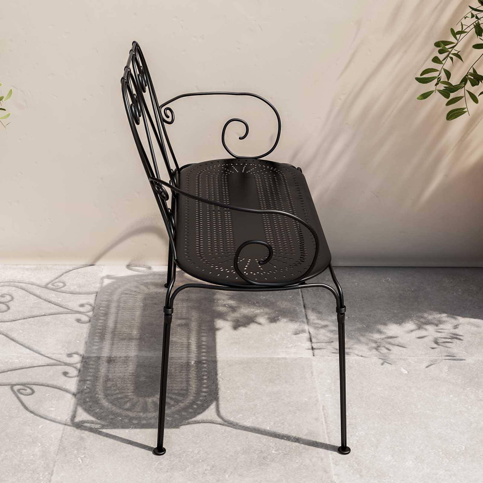 2 Panche Da Giardino Moderne 180 Cm | Seduta Resina Nera | Gambe Metallo Antiruggine - Foto 6