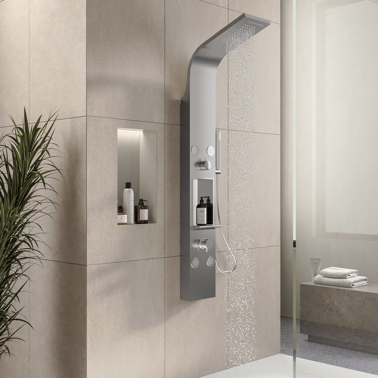 Griglia portasapone doppio da muro per doccia o lavabo cromo linea Water di  Gedy - Vendita Online ItaliaBoxDoccia