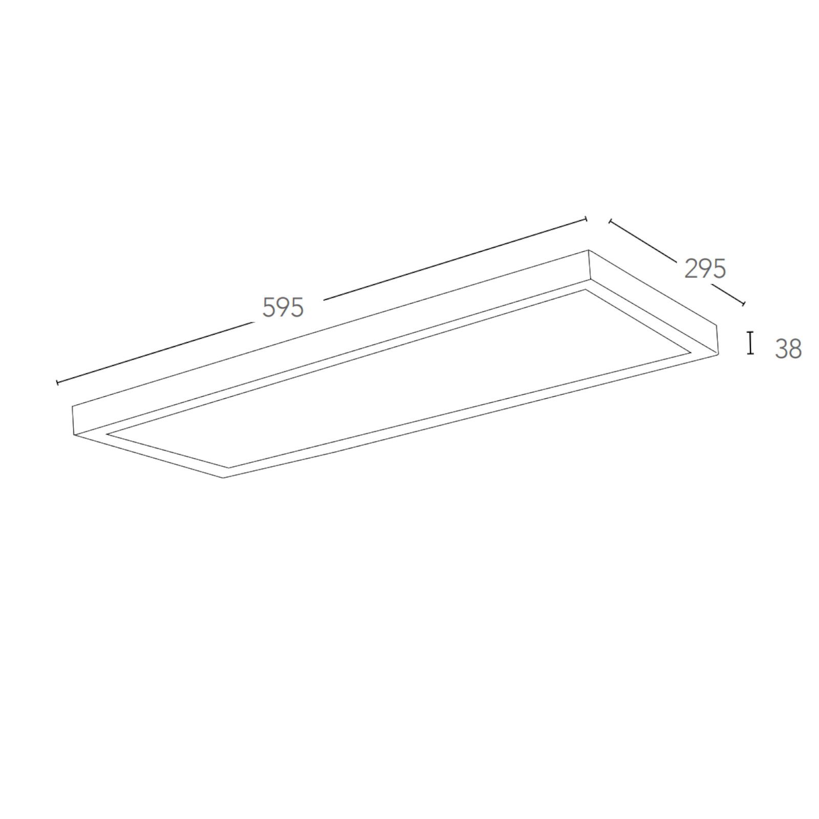 Pannello led con speaker bluetooth 59,5x29,5 cm in alluminio bianco