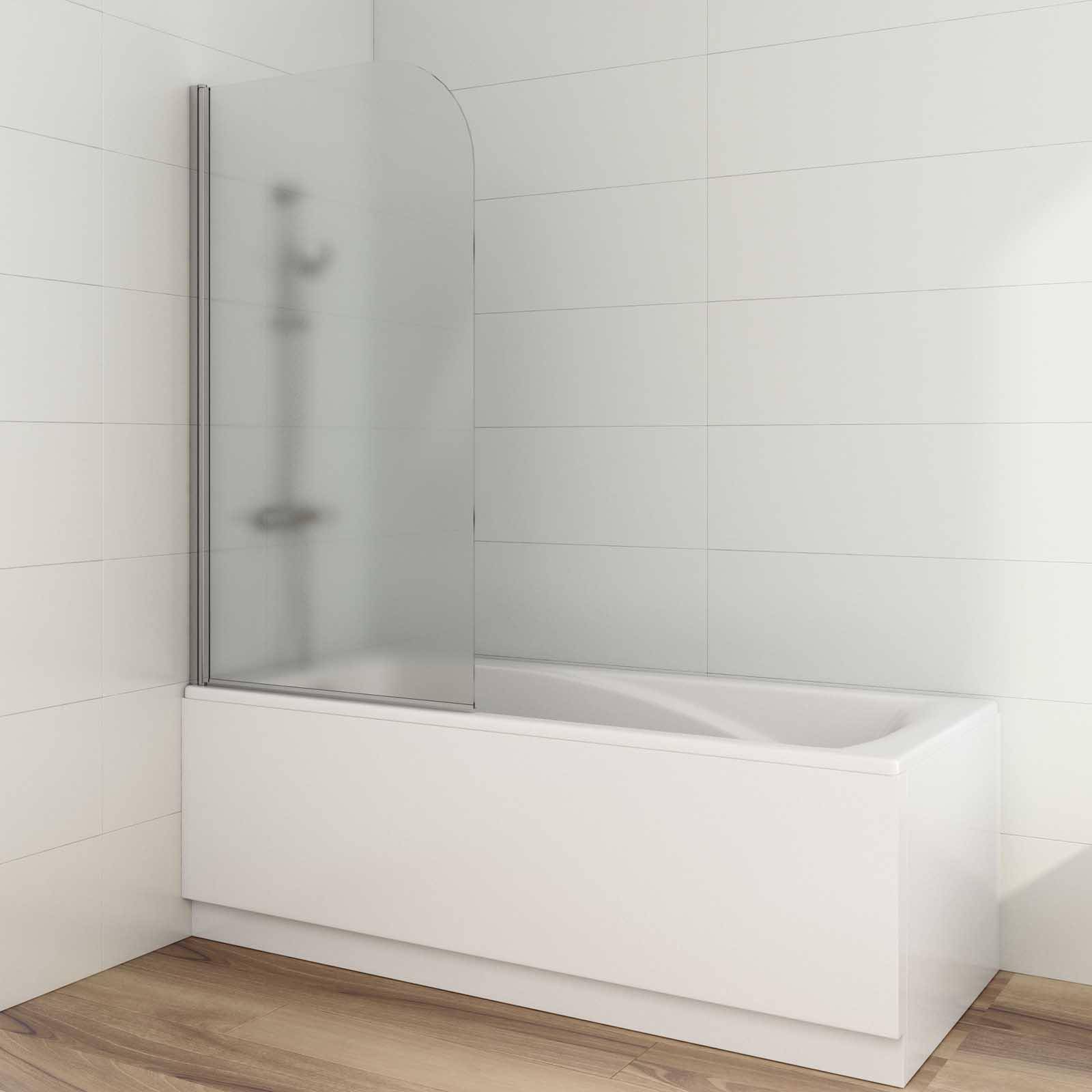 Parete in vetro 80 cm per vasca da bagno 1 anta girevole a 180° Novellini