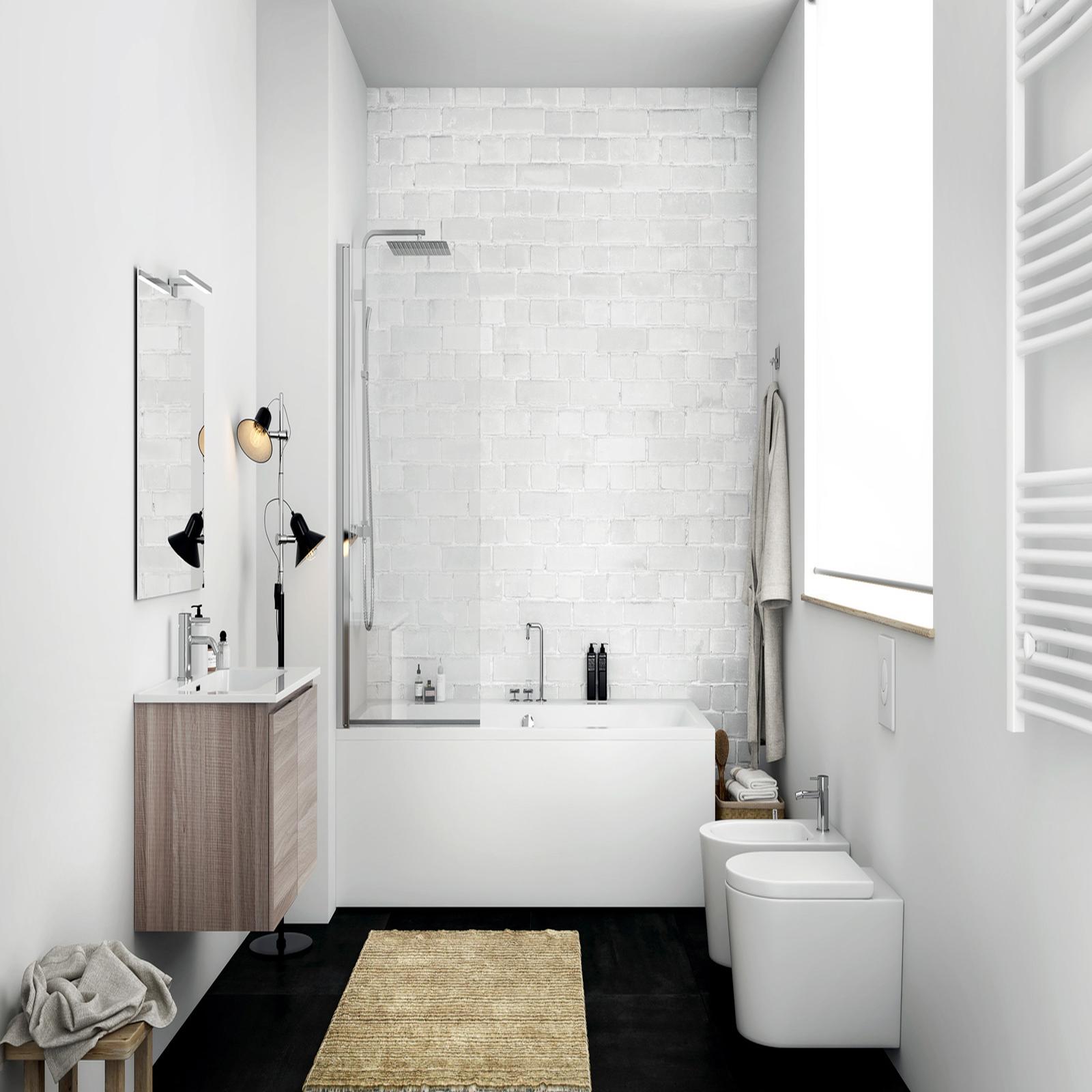 Sopravasca In Vetro Temperato 5mm Con Telaio Cromo - 70x130cm, Girevole 180°, Per Vasca Da Bagno - Foto 11