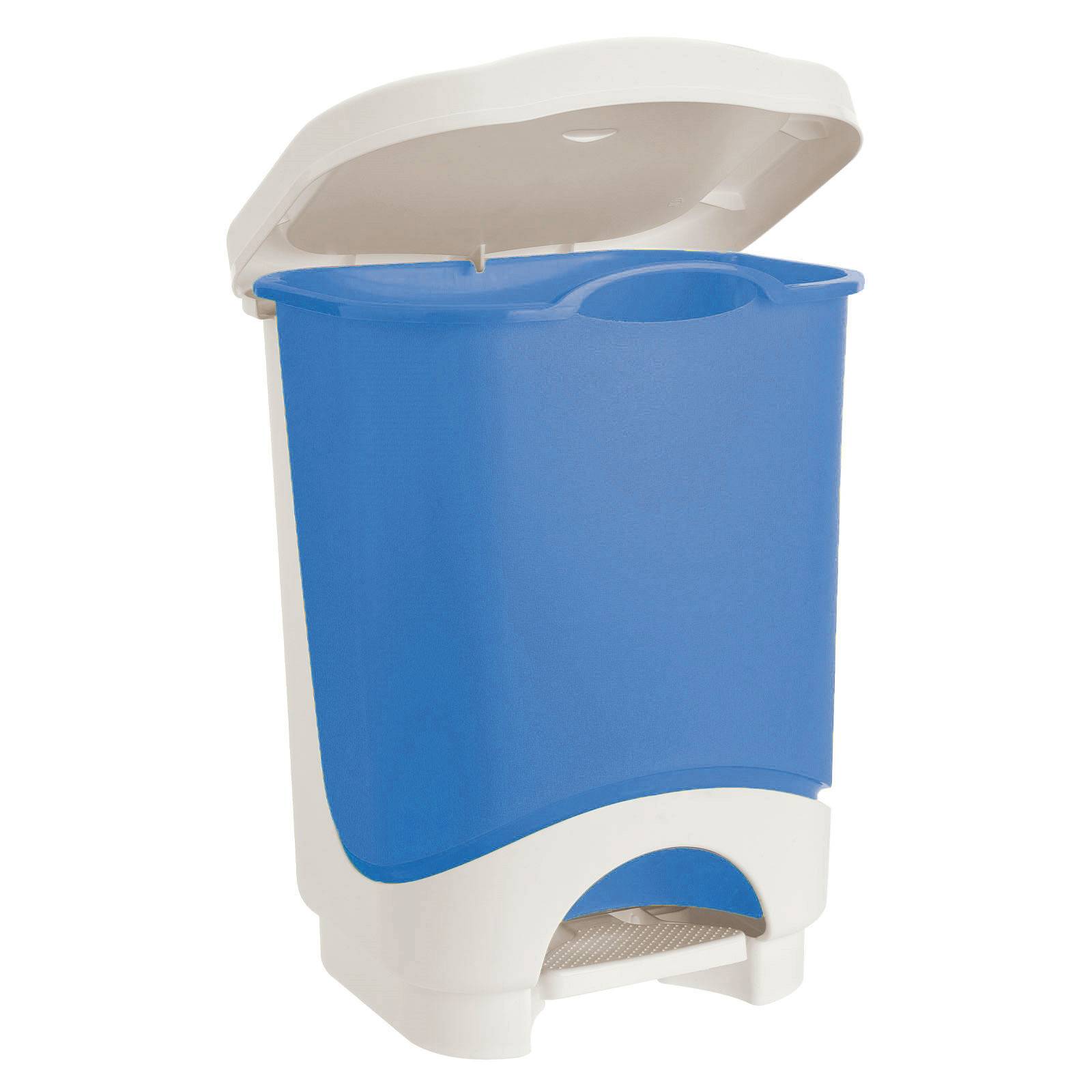 Pattumiera KADAX Da 25 Litri, Con Coperchio Basculante, Per La Raccolta Differenziata In Plastica Robusta Grigioblu 85746499