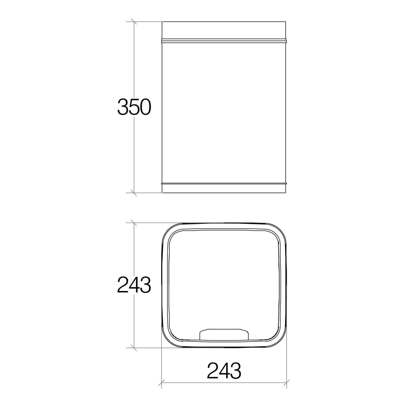 DecHome Cestino Dei Rifiuti In Acciaio Inox Sensore Automatico 30L/Quadrato  - 300D4