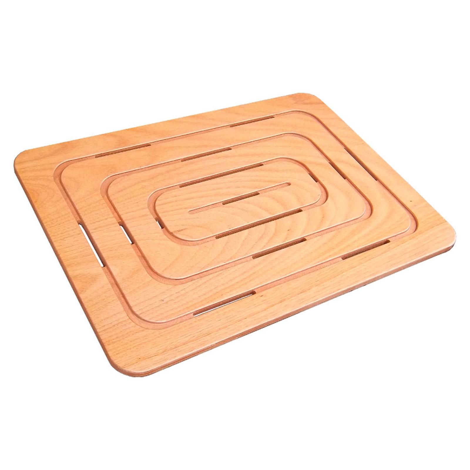 Pedana doccia compatibile con piatto doccia 100x70 cm antiscivolo slim in  legno marino di okumè