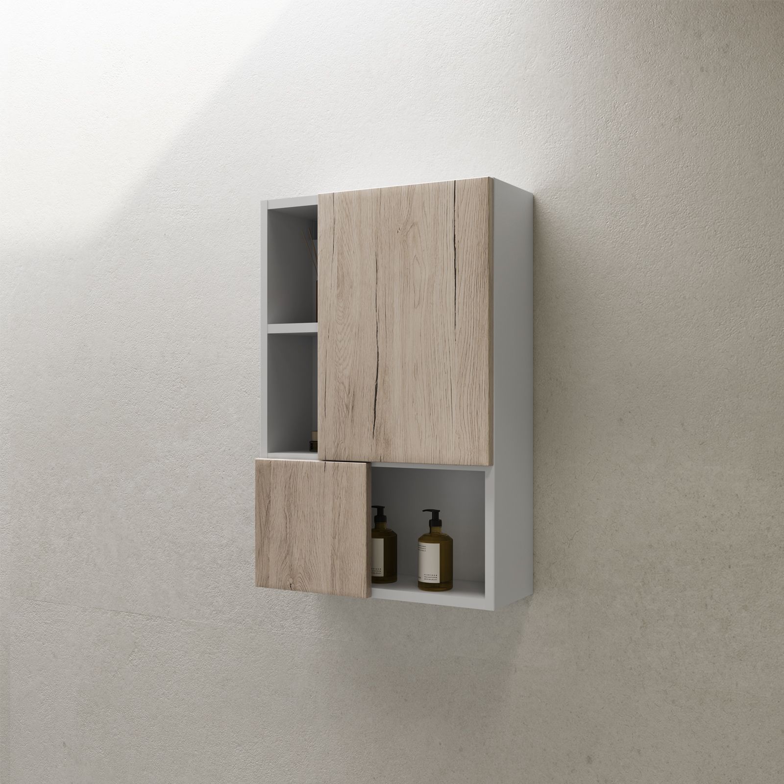 Pensile bagno 75x30cm con 2 ripiani: Acquista Online    Colore Mobile Finitura Legno Marrone - 8702