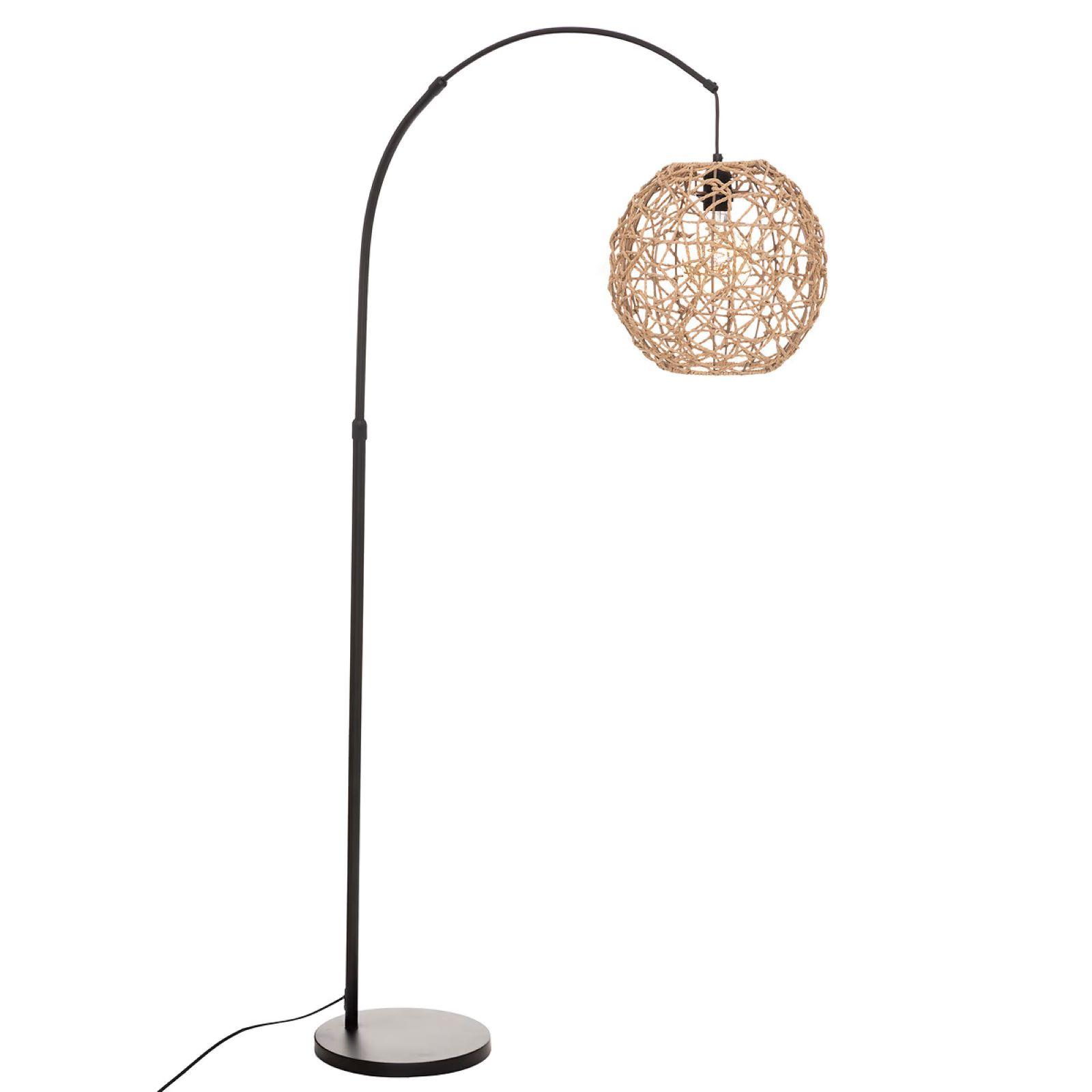 Lampada Ad Arco 210cm Nero - Paralume Tortora, LED Dimmabile Incluso, Interruttore A Pedale - Foto 11