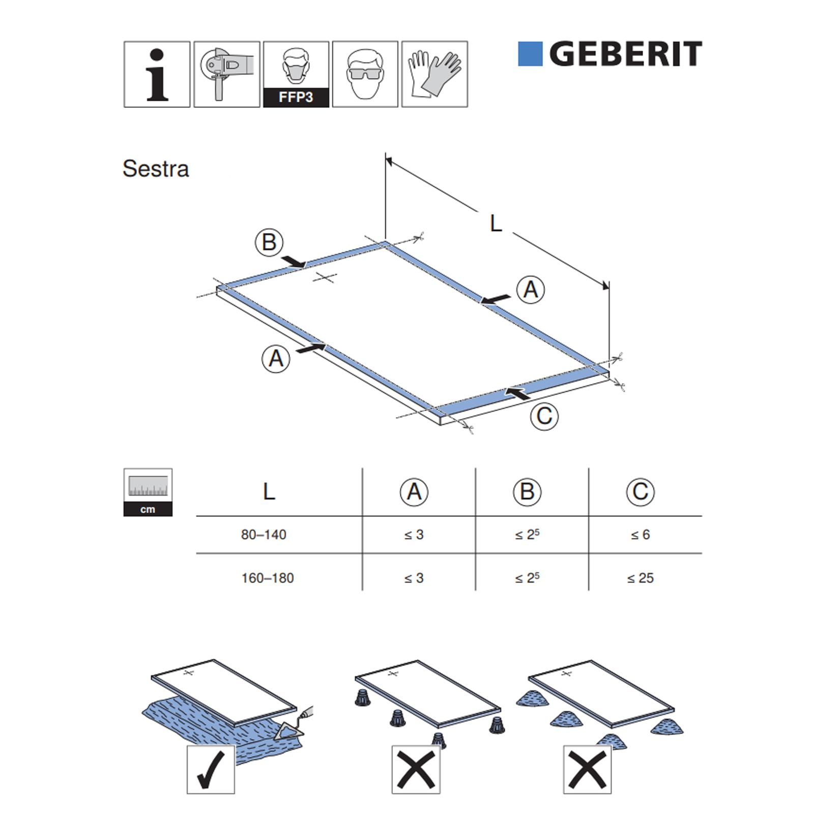 GEBERIT 45 piatto doccia in ceramica 80x100 - Rinaldi significa CASA,  sempre con la stessa passione da tre generazioni