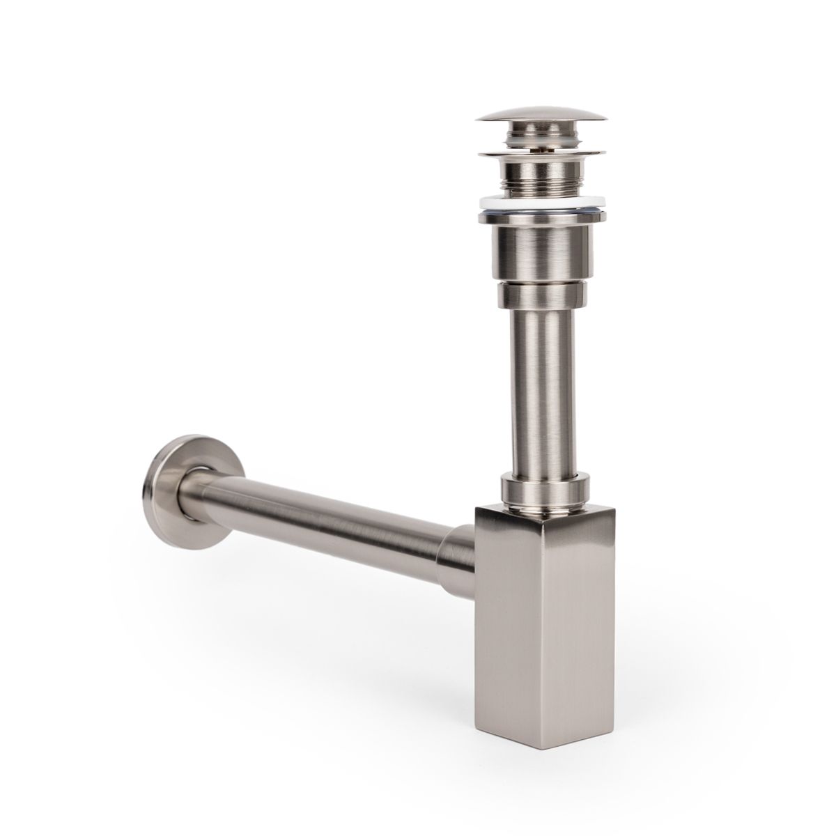 Tubico piletta click clack in acciaio inox 316L satinato Made in Italy