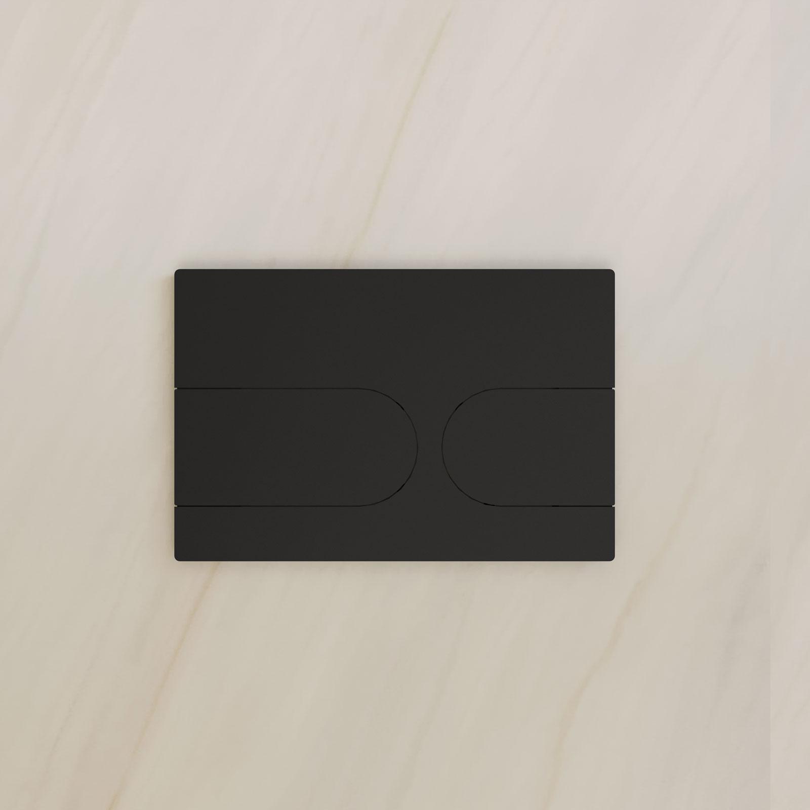 Piastra Attuatore Doppio Scarico Per Geberit - Compatibile Con Serbatoi UP300/UP320/UP720, Colore Nero Opaco