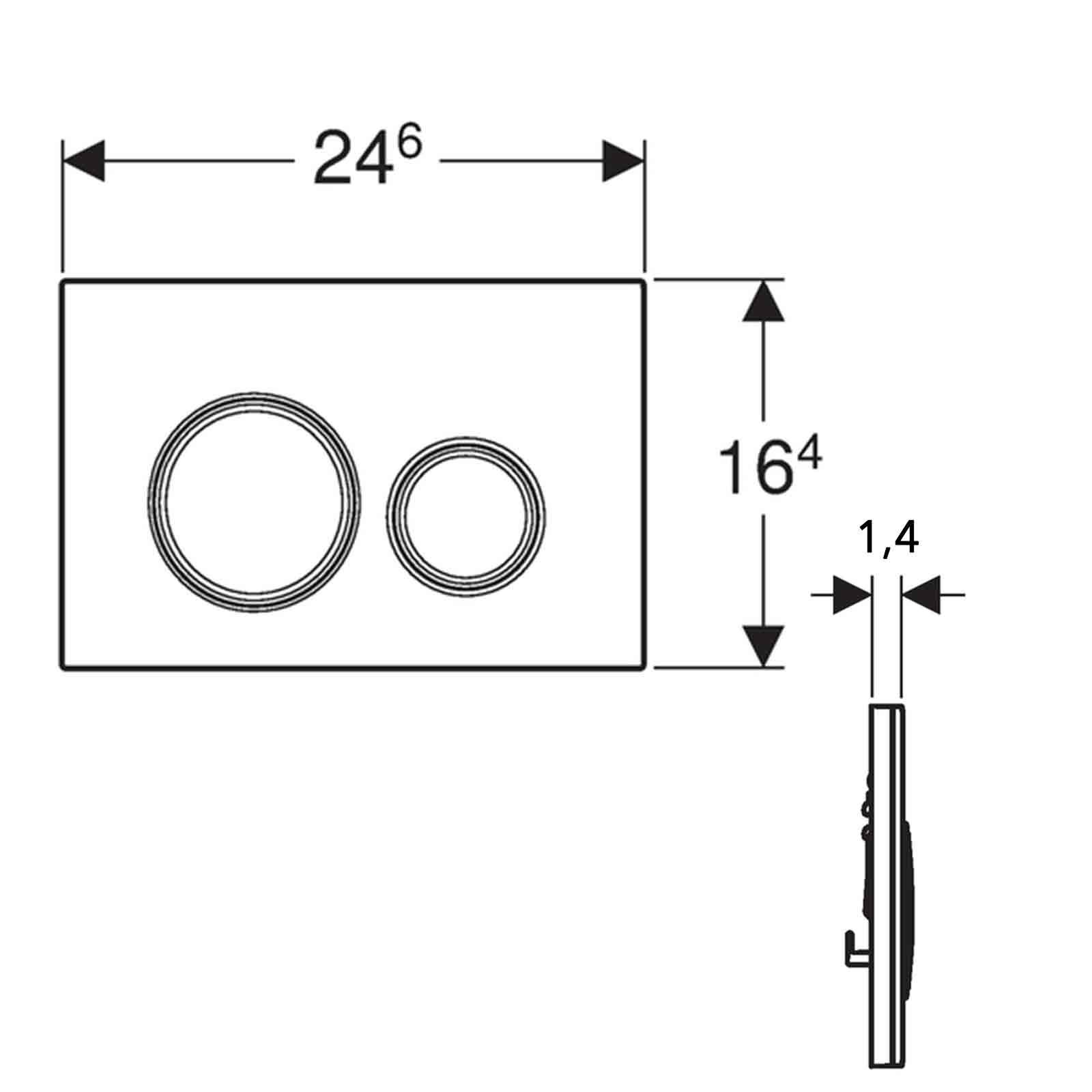 Placca Geberit Sigma 21 a 2 pulsanti